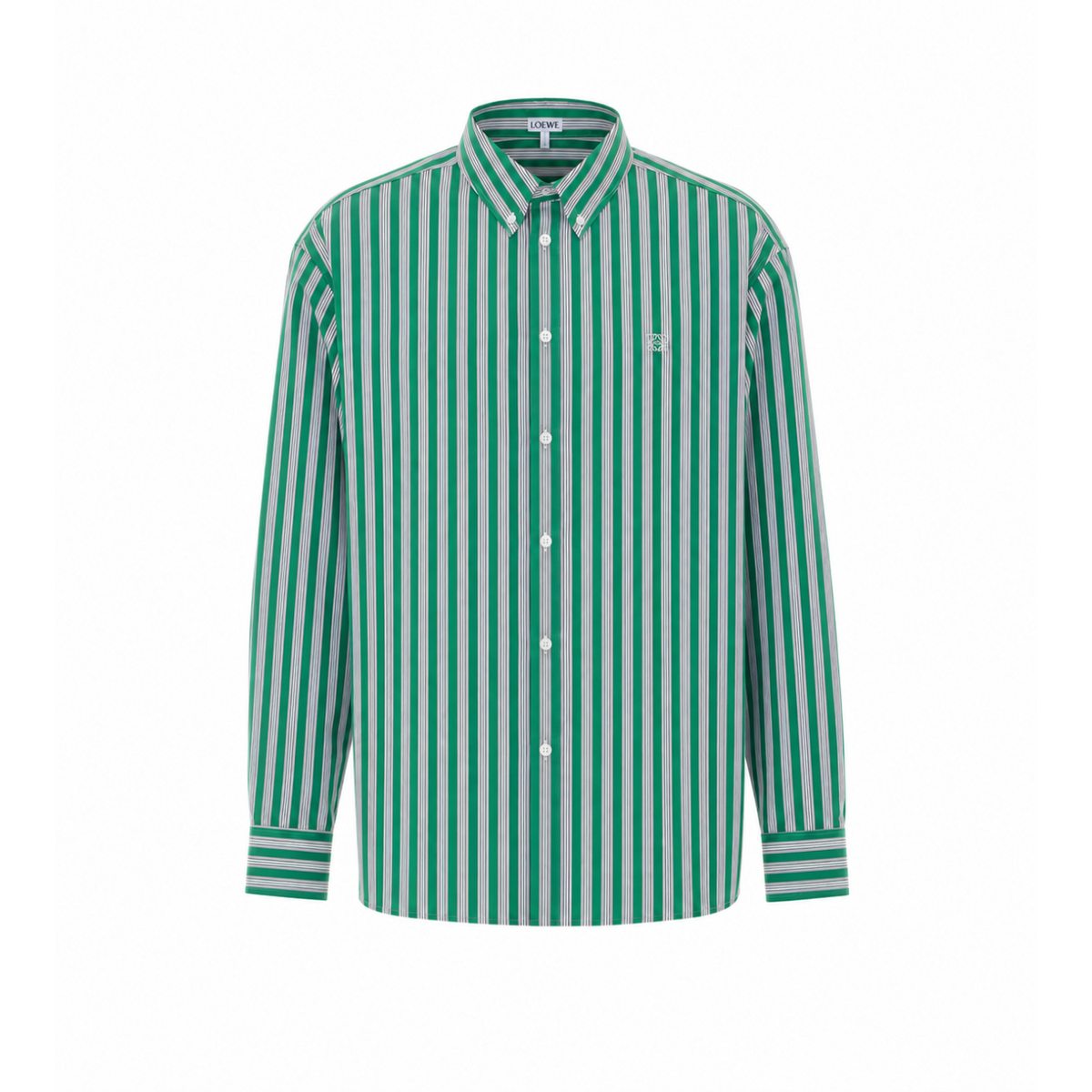 Loewe Men Double L Logo Striped Shirt LOEWE