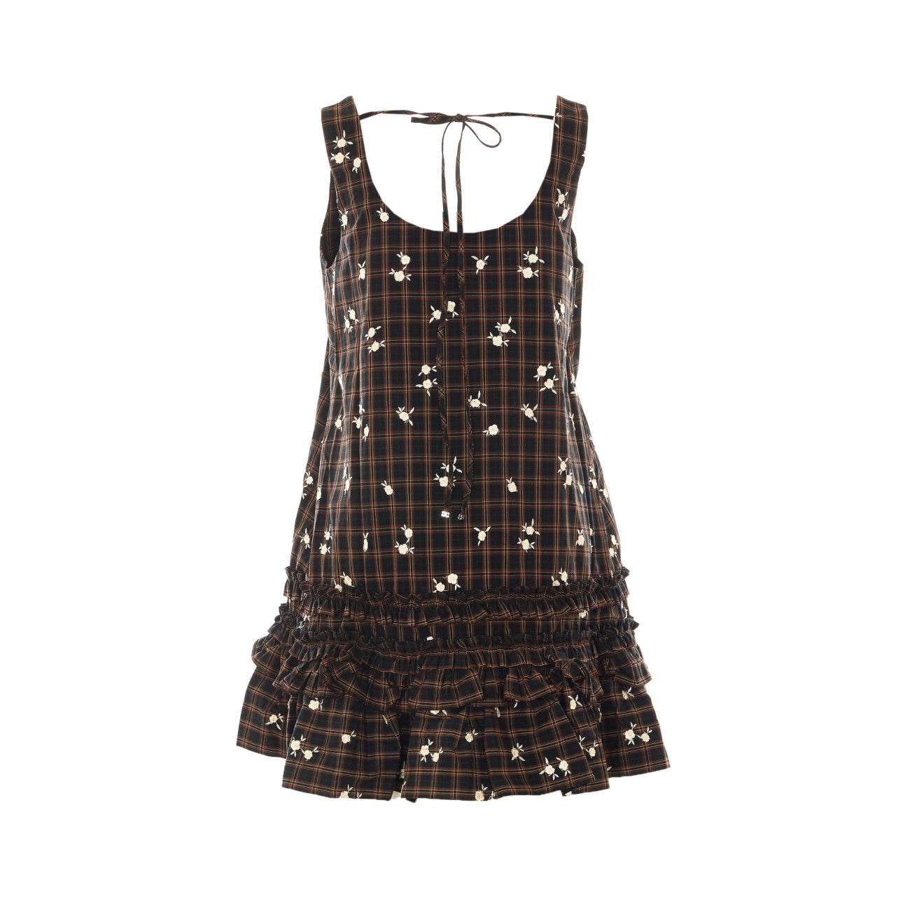 Ganni Women Dress In Printed Check GANNI