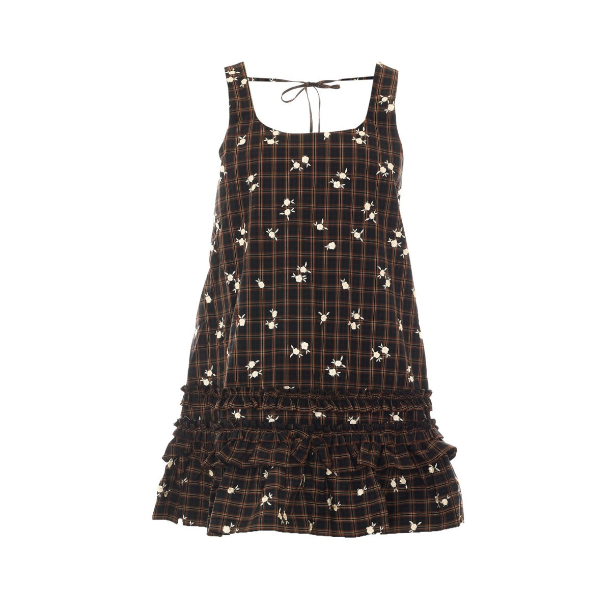 Ganni Women Dress In Printed Check GANNI