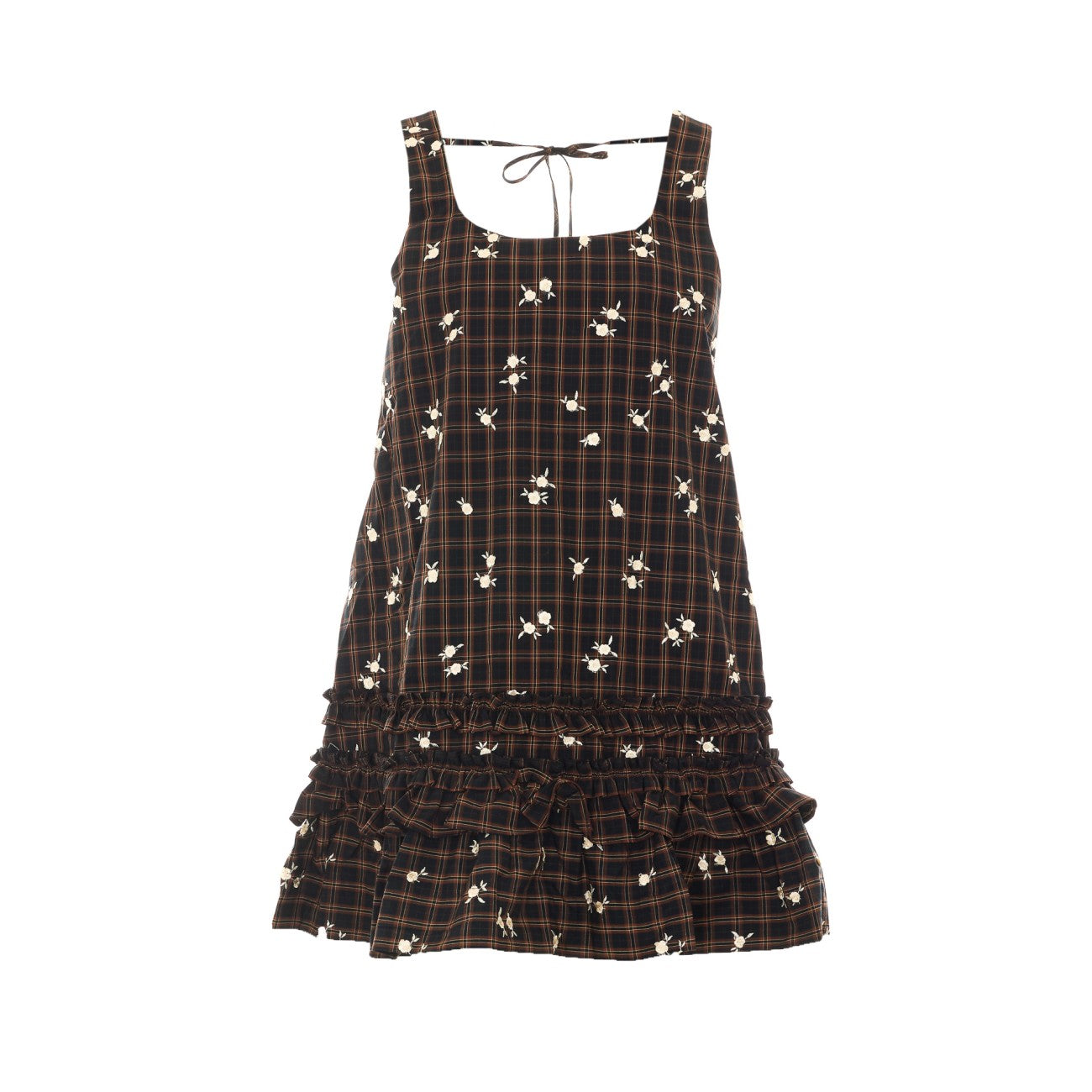 Ganni Women Dress In Printed Check GANNI