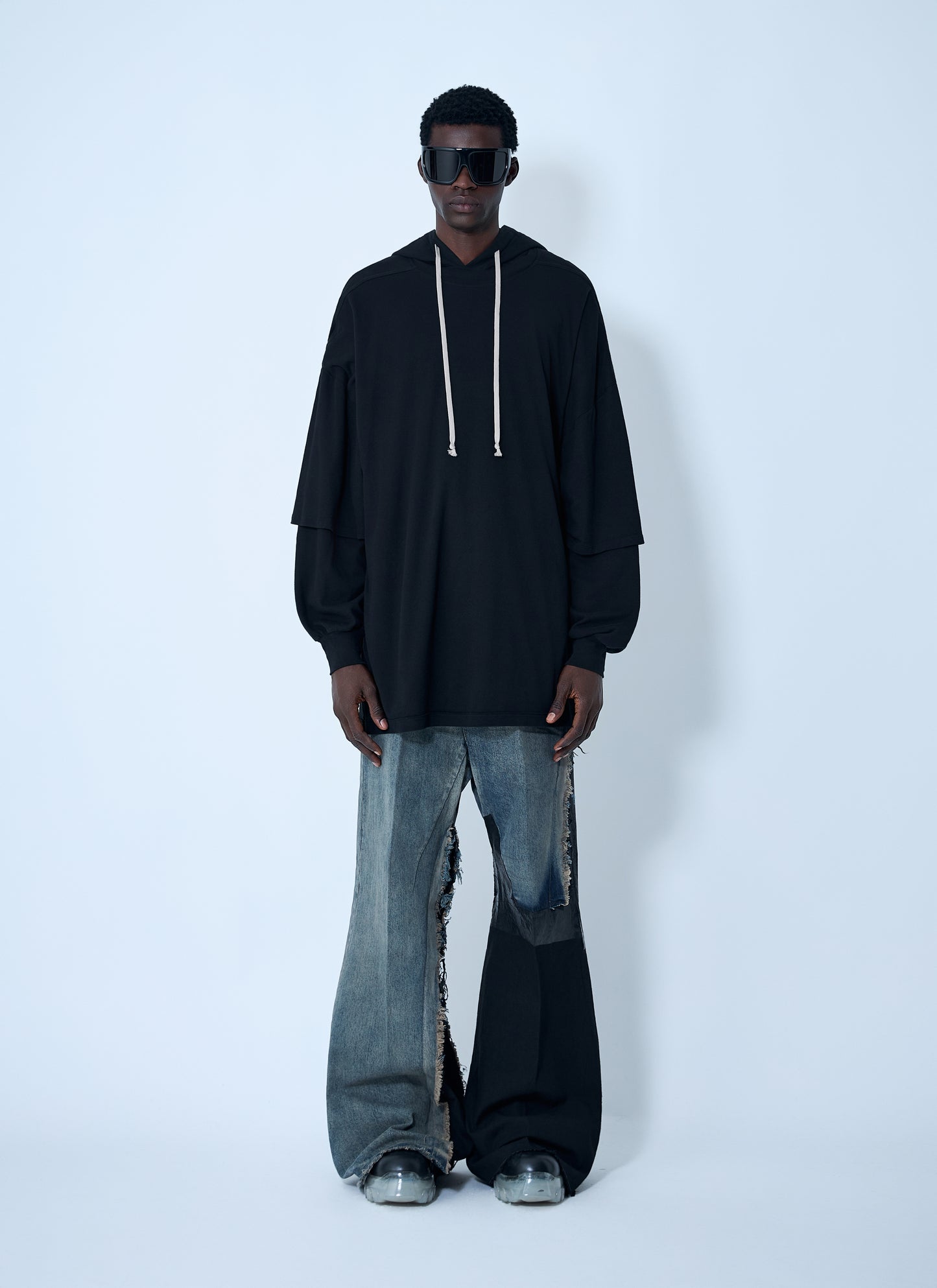 Rick Owens Drkshdw Men Tommy Hustler Hooded T-Shirt RICK OWENS