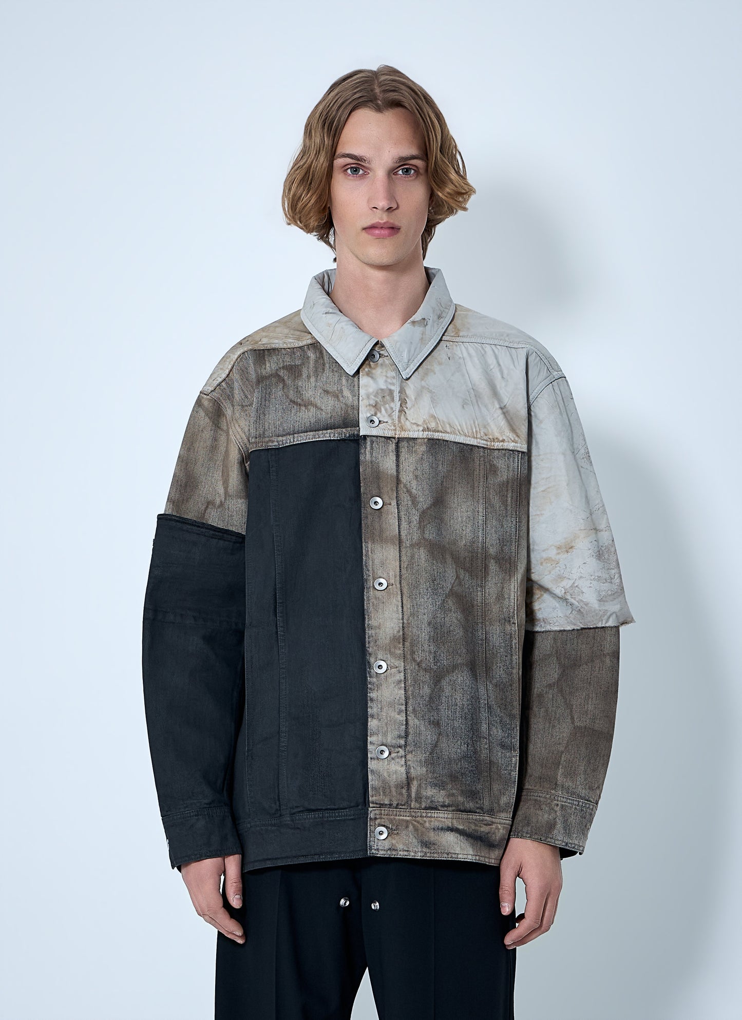 Rick Owens Drkshdw Men Denim Patchwork Jacket RICK OWENS