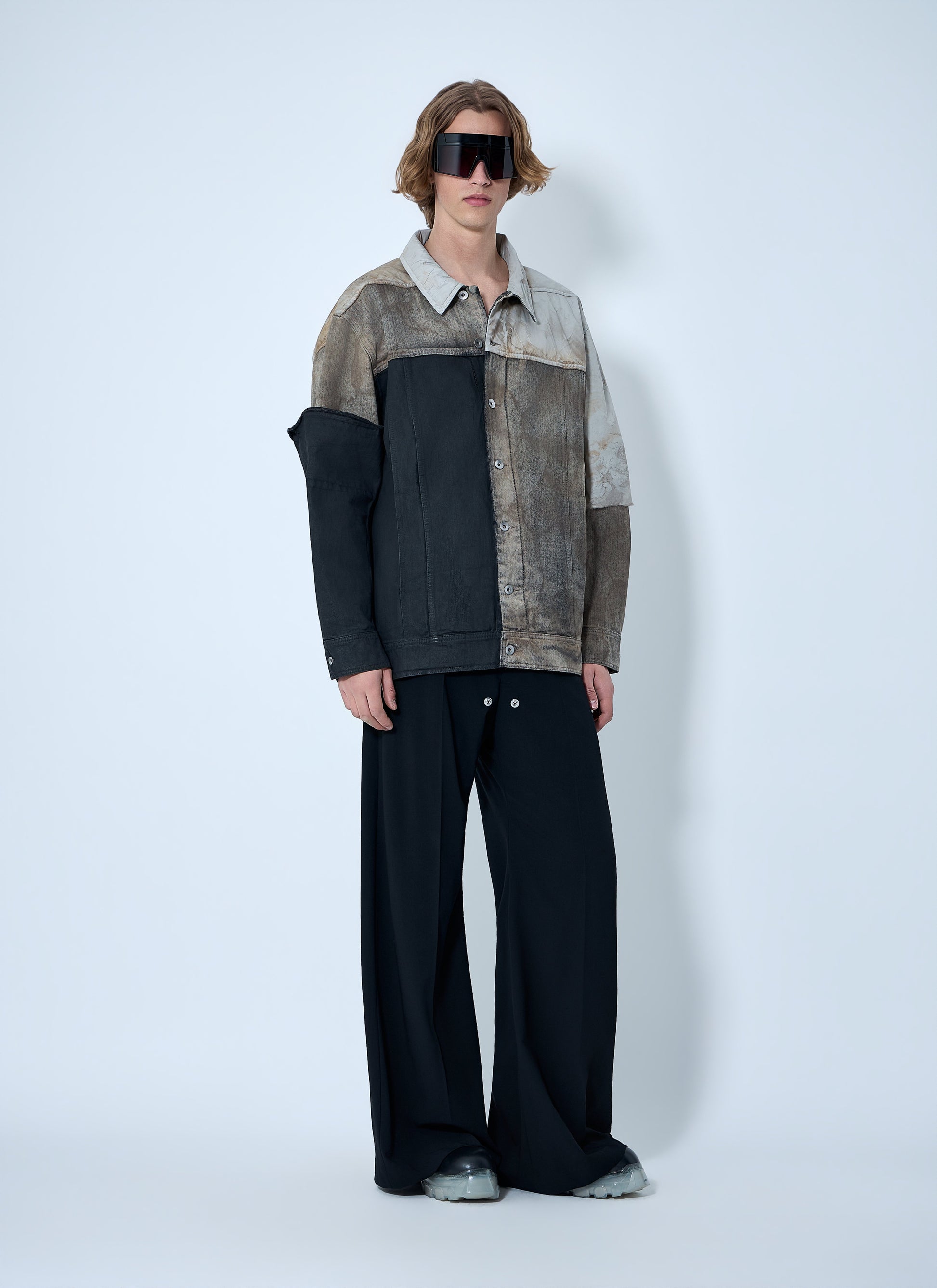 Rick Owens Drkshdw Men Denim Patchwork Jacket RICK OWENS