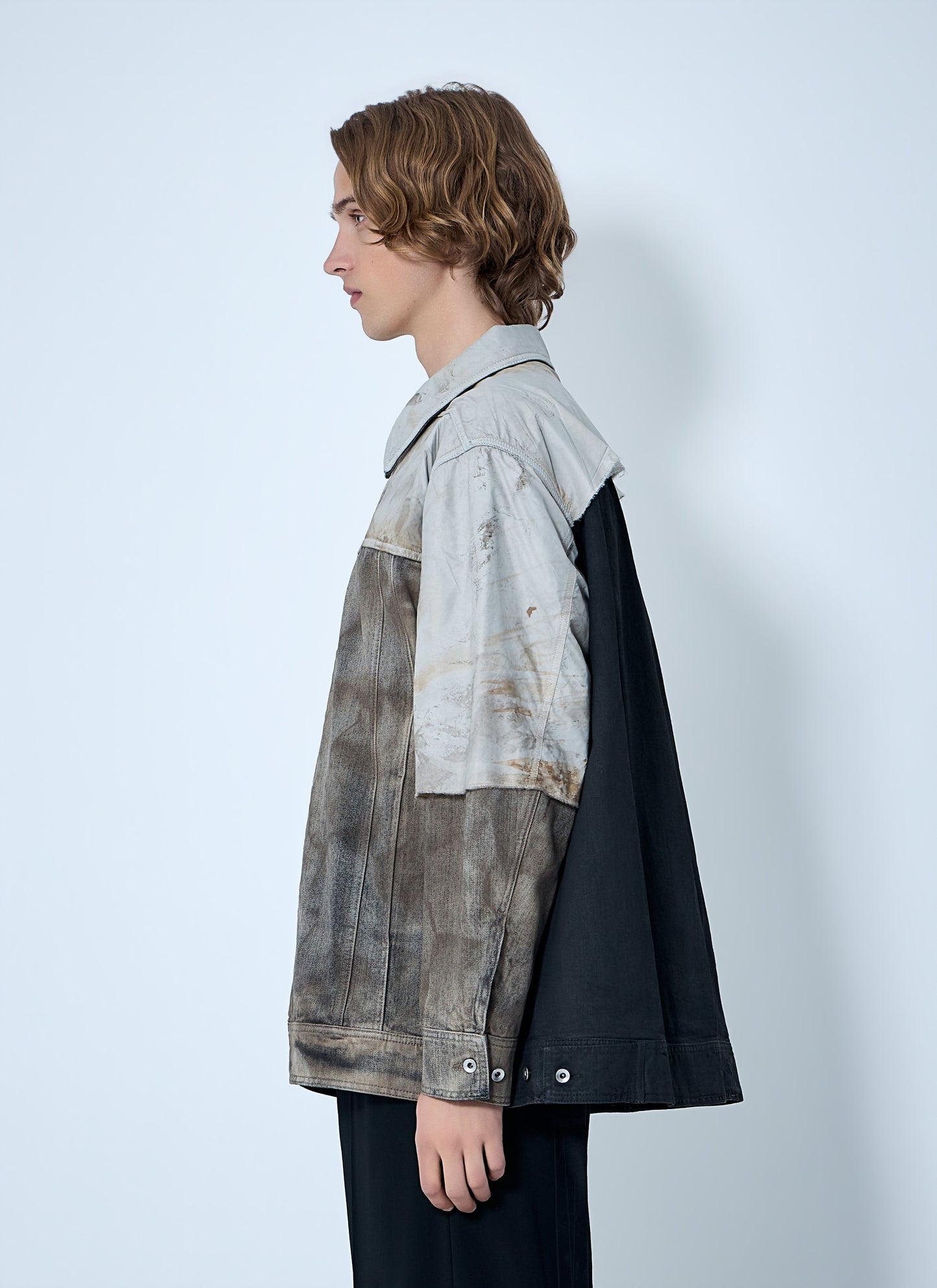 Rick Owens Drkshdw Men Denim Patchwork Jacket RICK OWENS
