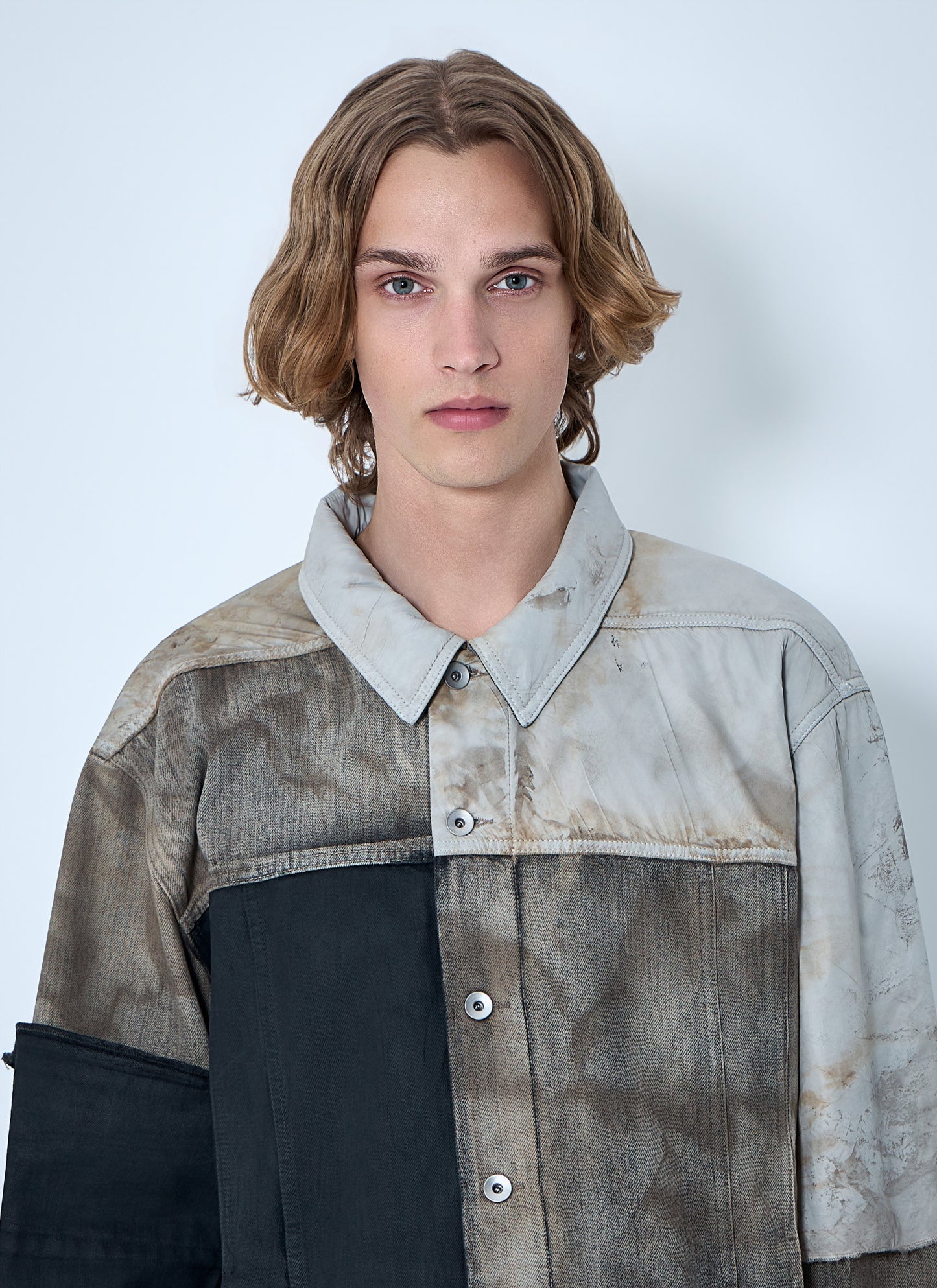 Rick Owens Drkshdw Men Denim Patchwork Jacket RICK OWENS