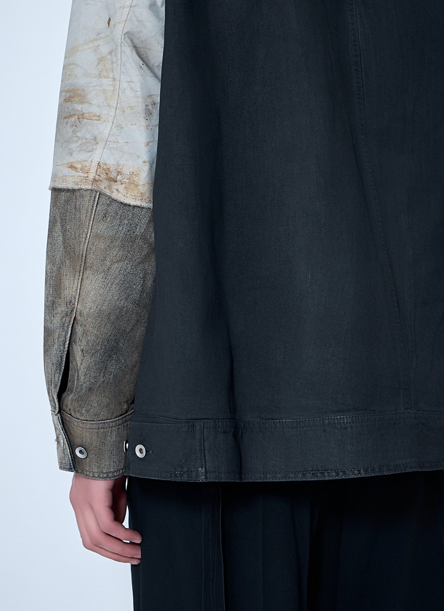 Rick Owens Drkshdw Men Denim Patchwork Jacket RICK OWENS