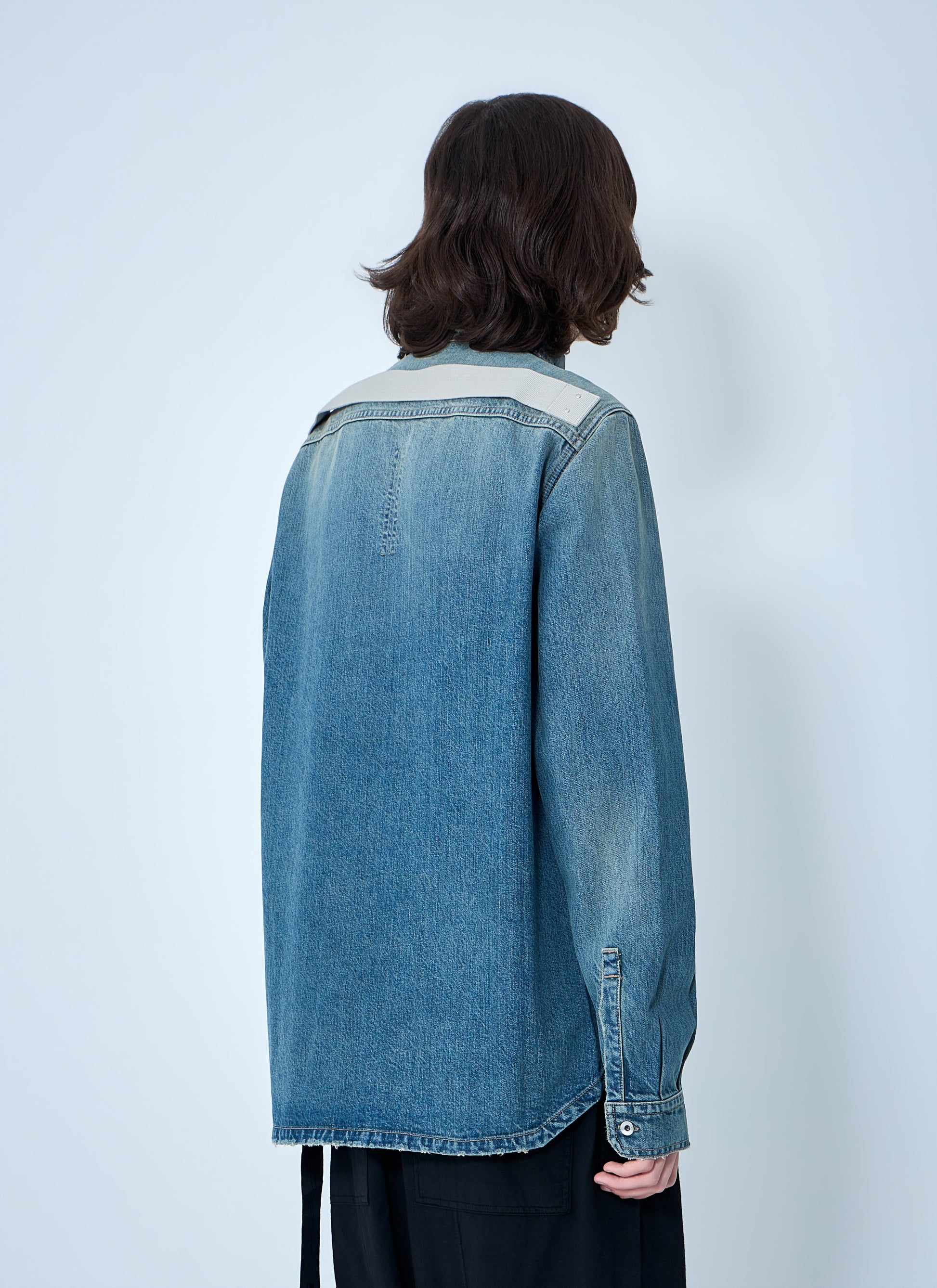 Rick Owens Drkshdw Men Denim Overshirt Jacket RICK OWENS