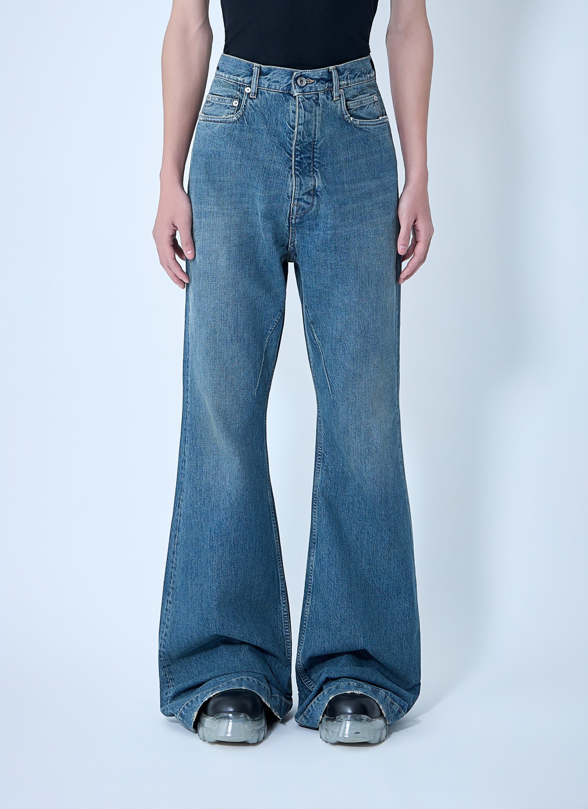 Rick Owens Drkshdw Men Denim Bolan Bootcut Pants RICK OWENS