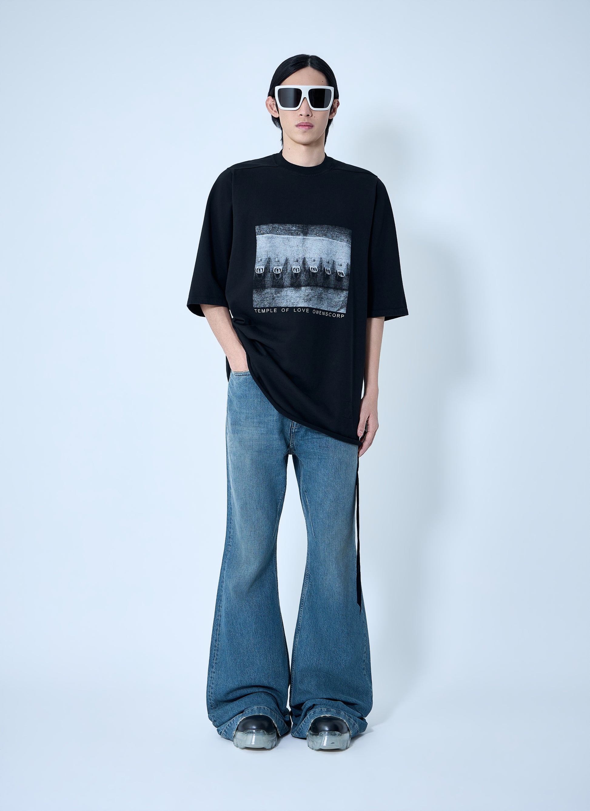 Rick Owens Drkshdw Men Denim Bolan Bootcut Pants RICK OWENS