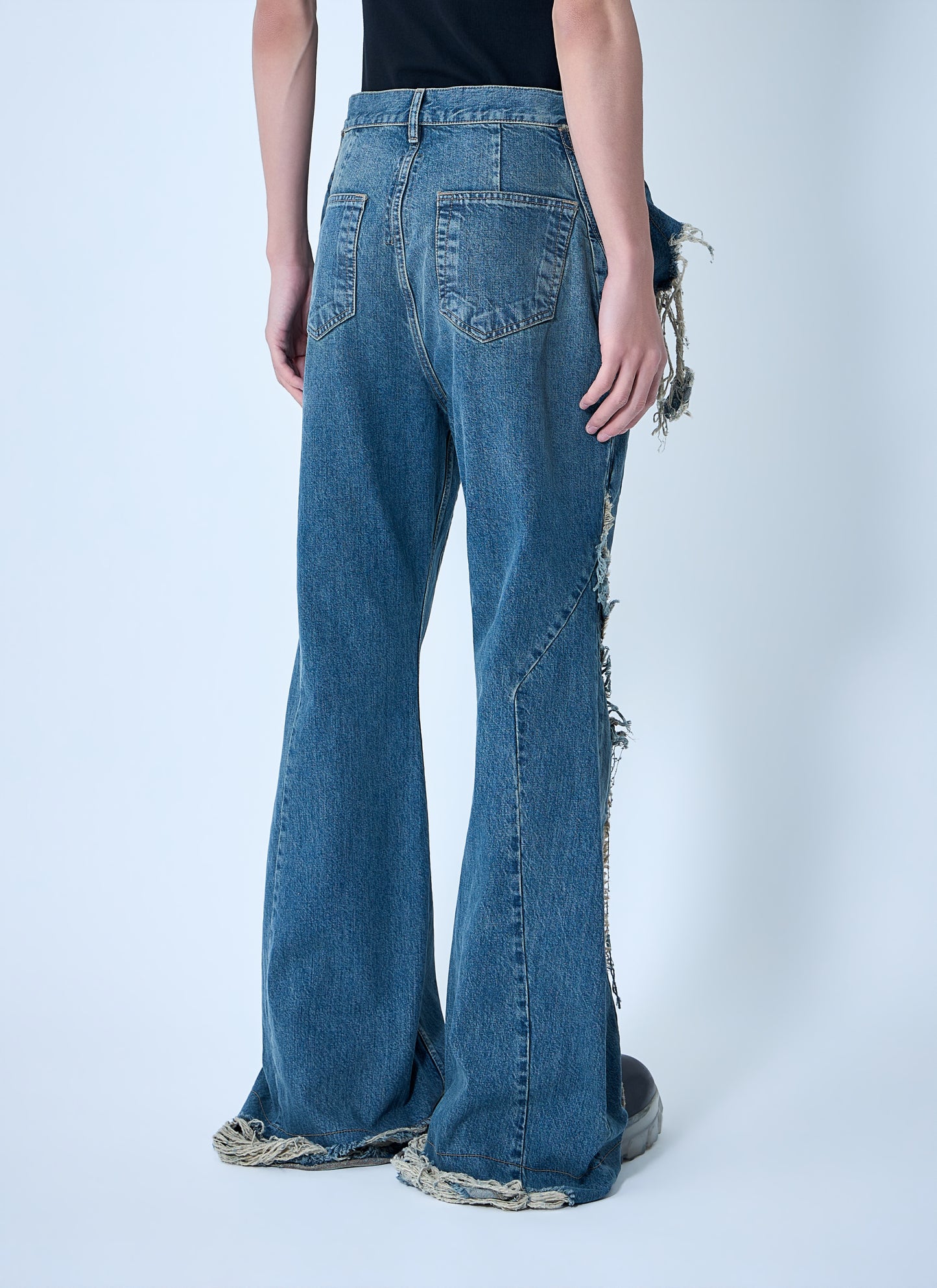 Rick Owens Drkshdw Men Slivered Bootcut Jeans RICK OWENS