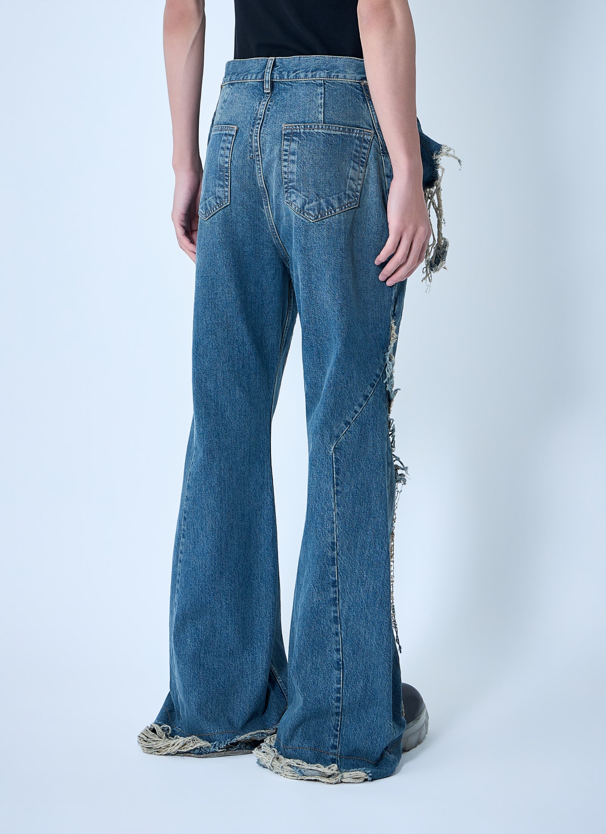 Rick Owens Drkshdw Men Slivered Bootcut Jeans RICK OWENS