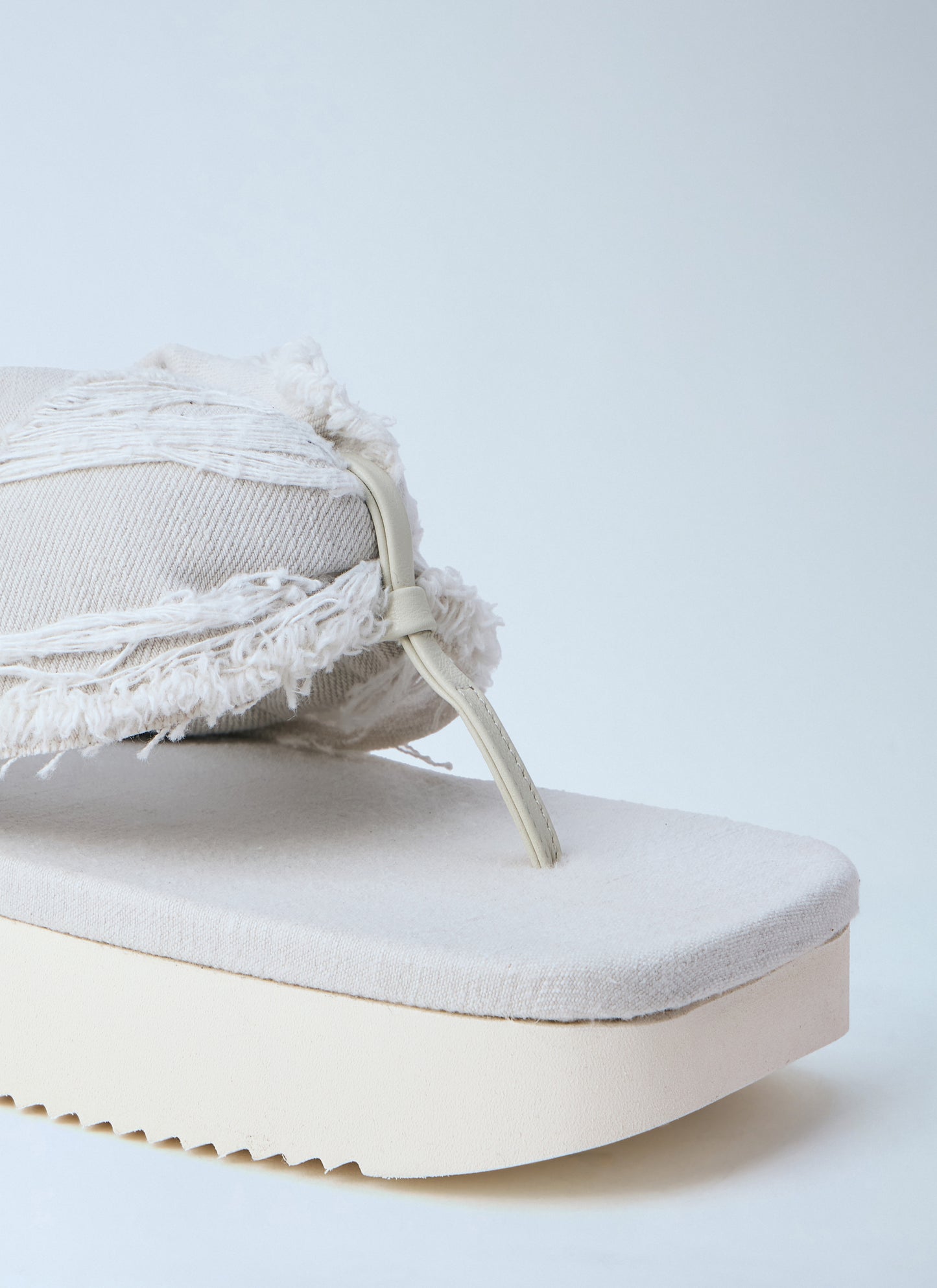 Rick Owens Drkshdw Men Frayed Edge Thong Sandals RICK OWENS