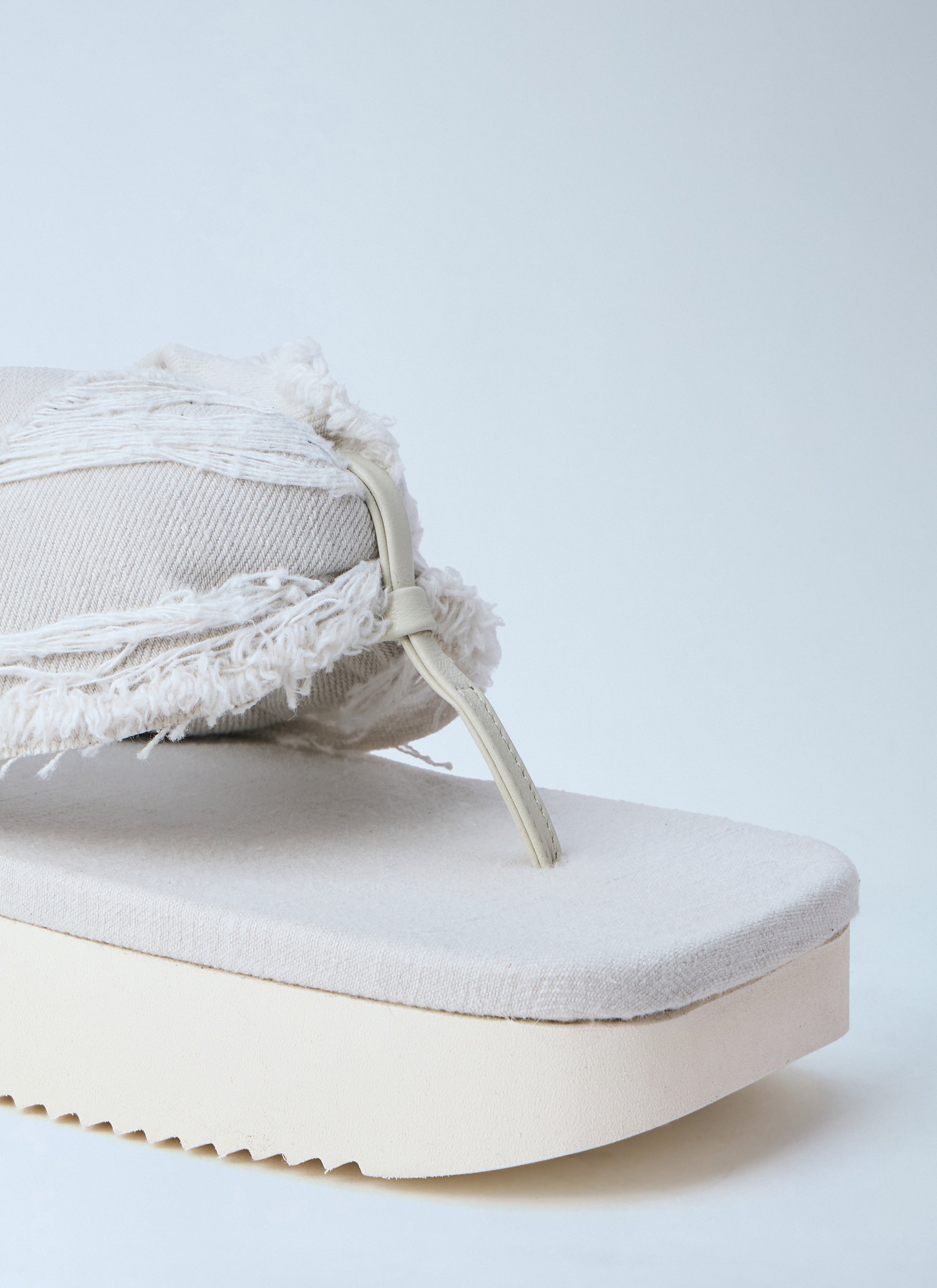 Rick Owens Drkshdw Men Frayed Edge Thong Sandals RICK OWENS