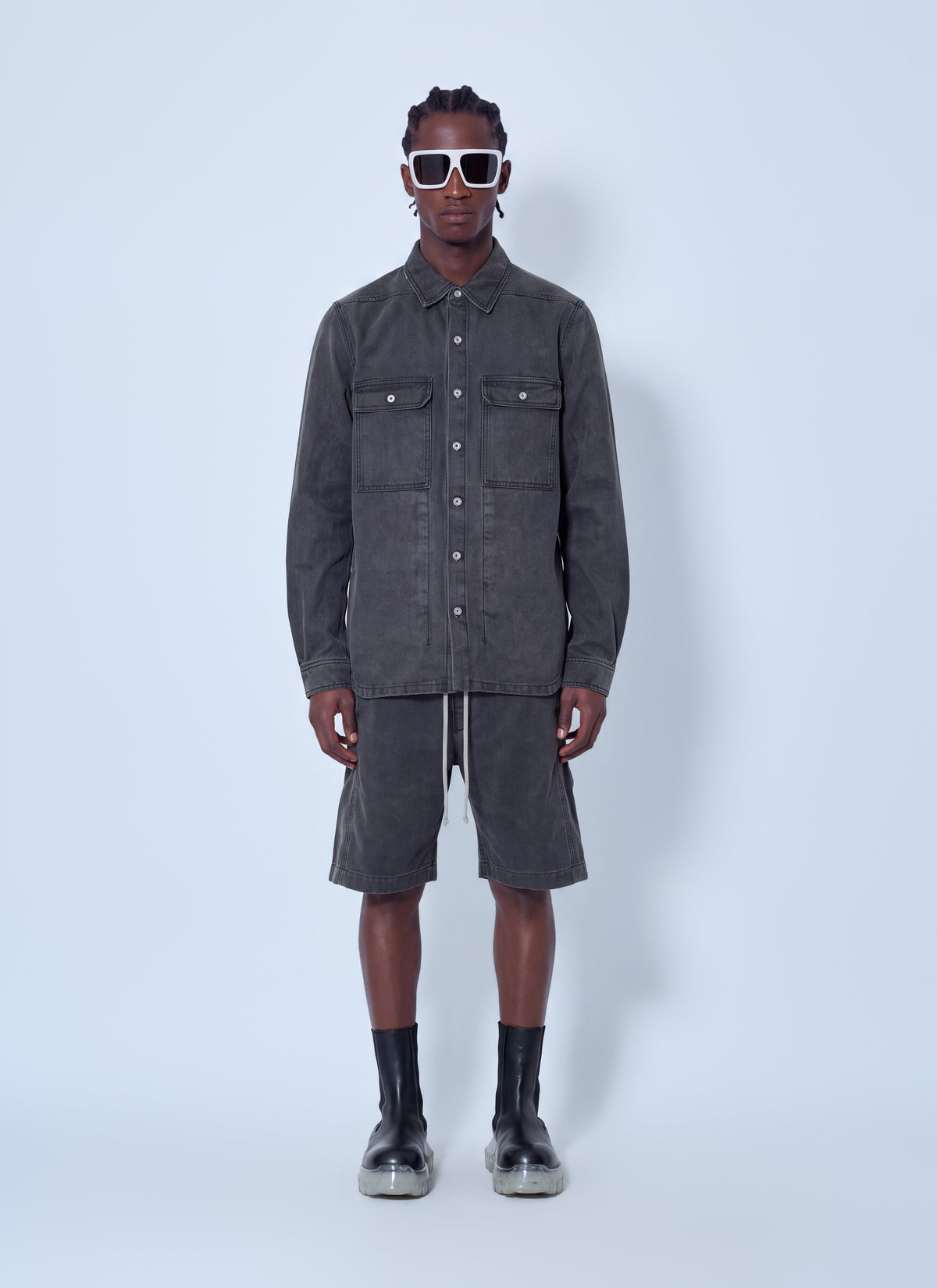 Rick Owens Drkshdw Men Denim Shirt RICK OWENS