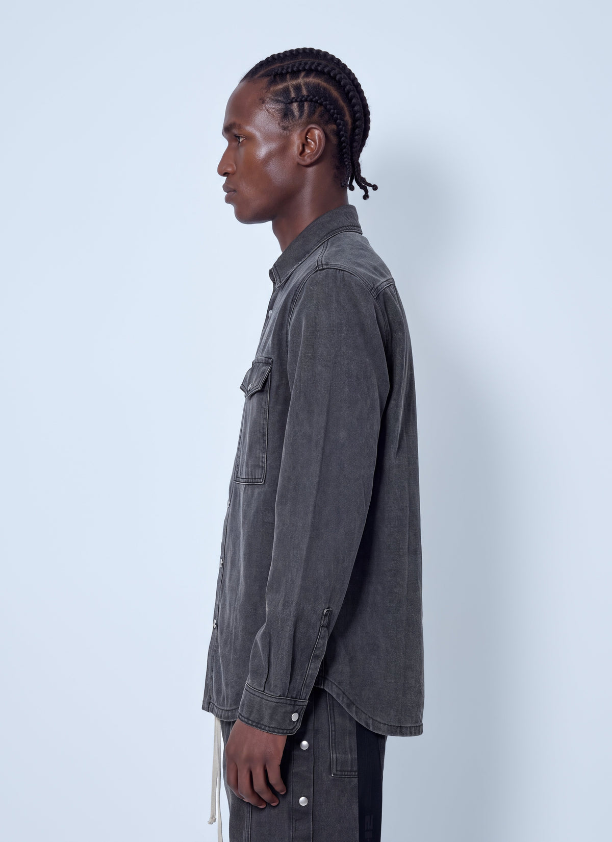 Rick Owens Drkshdw Men Denim Shirt RICK OWENS