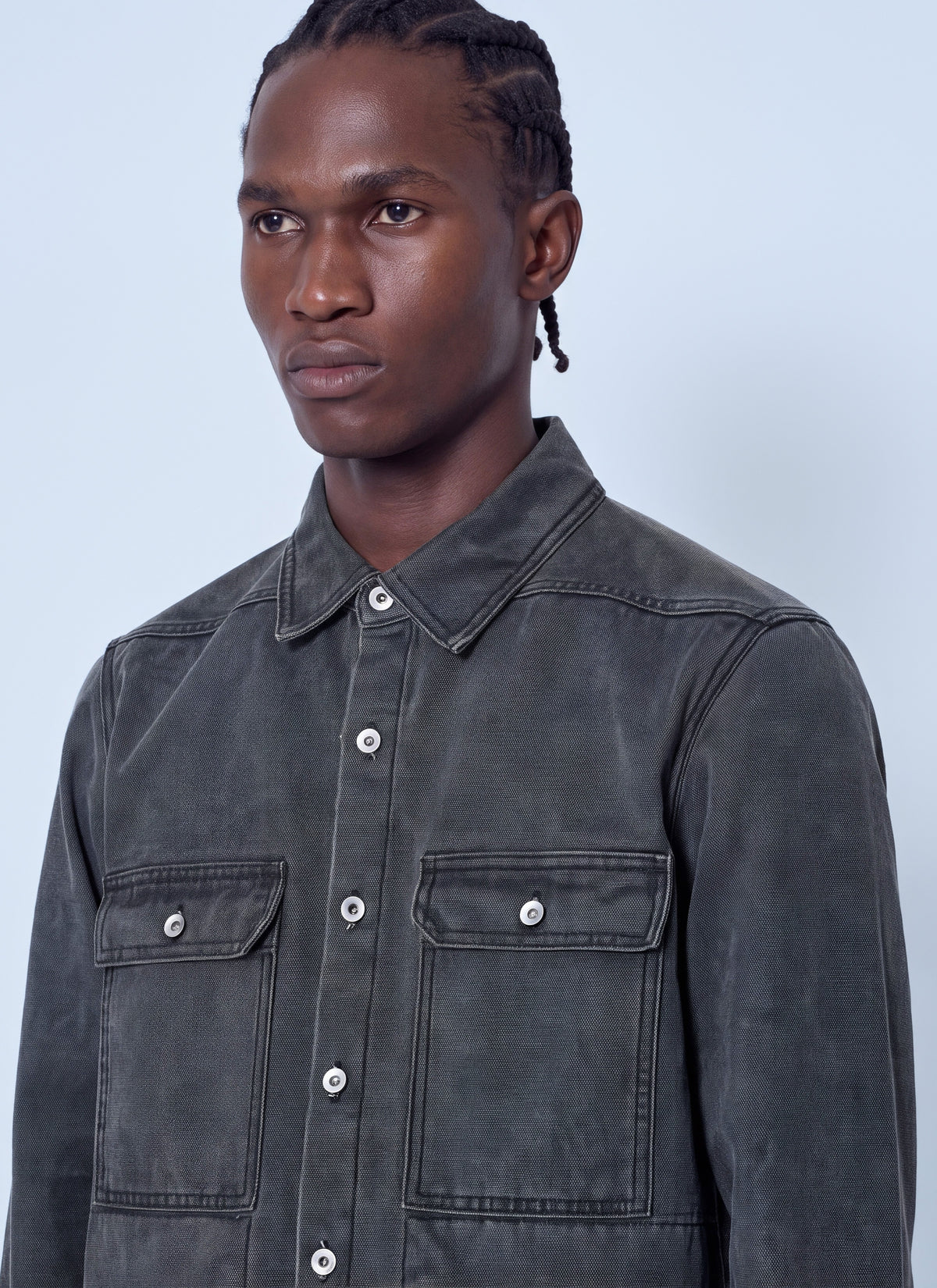 Rick Owens Drkshdw Men Denim Shirt RICK OWENS