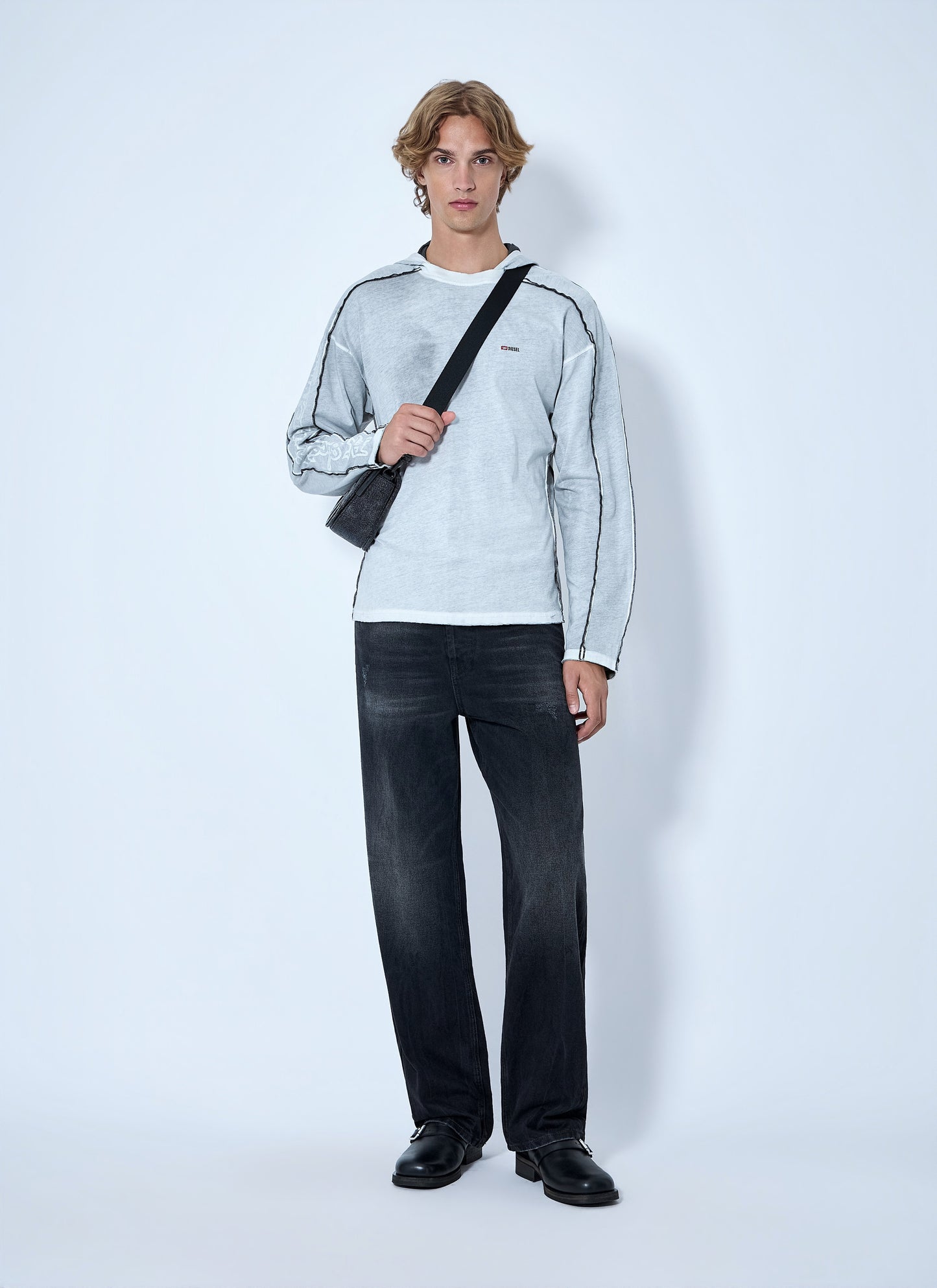 Diesel Men T-Riven-Ls Hoodie DIESEL