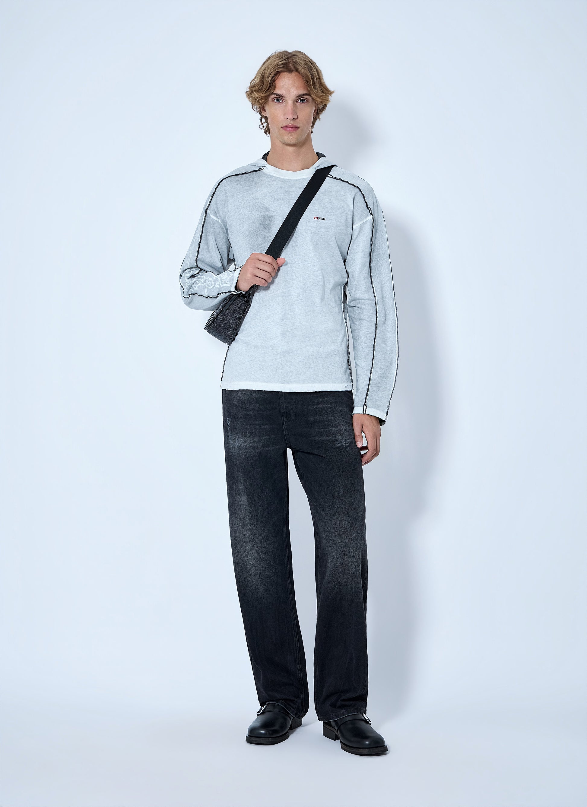 Diesel Men T-Riven-Ls Hoodie DIESEL