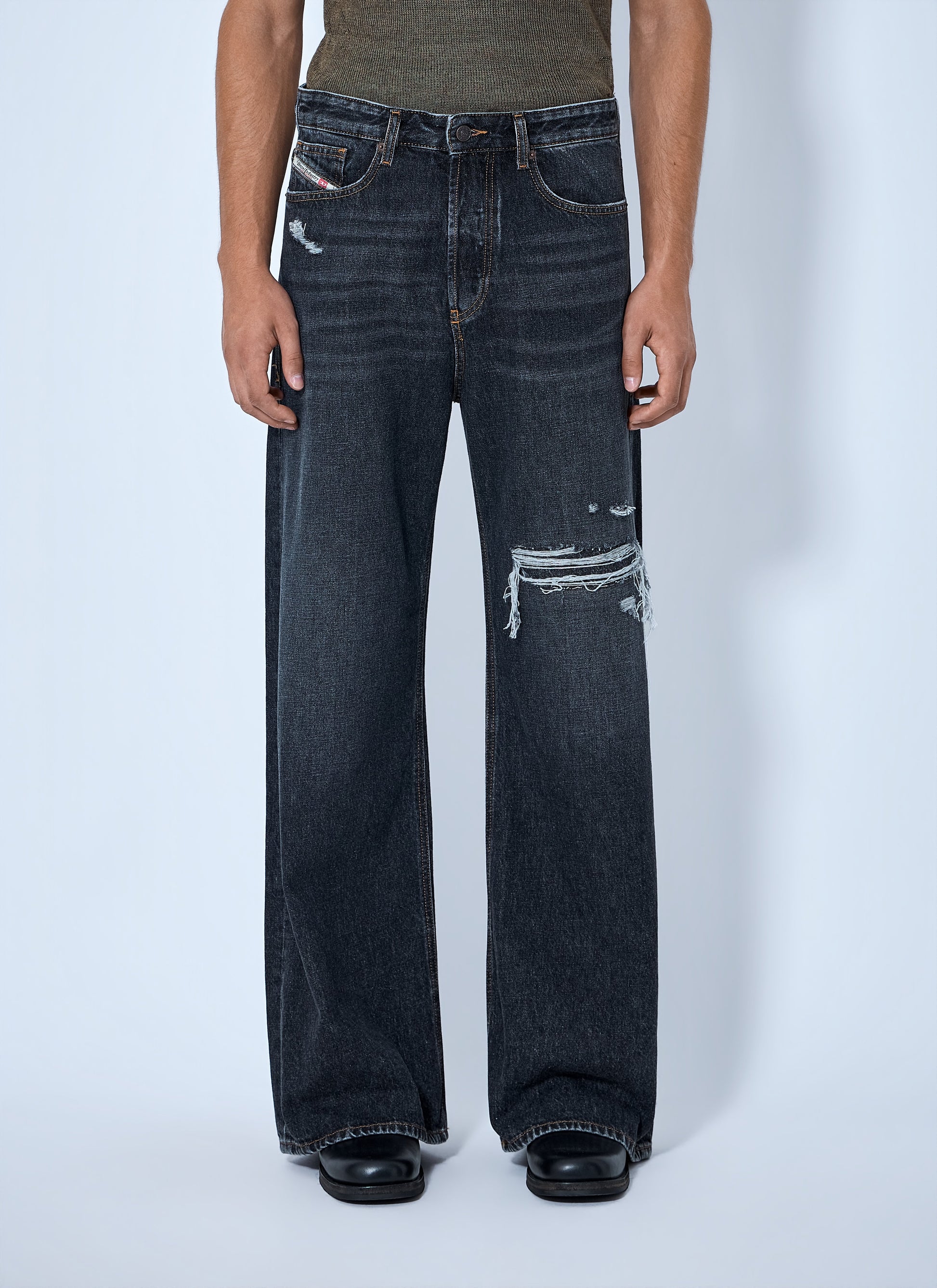 Diesel Men D-Rise Wide Leg Jeans DIESEL