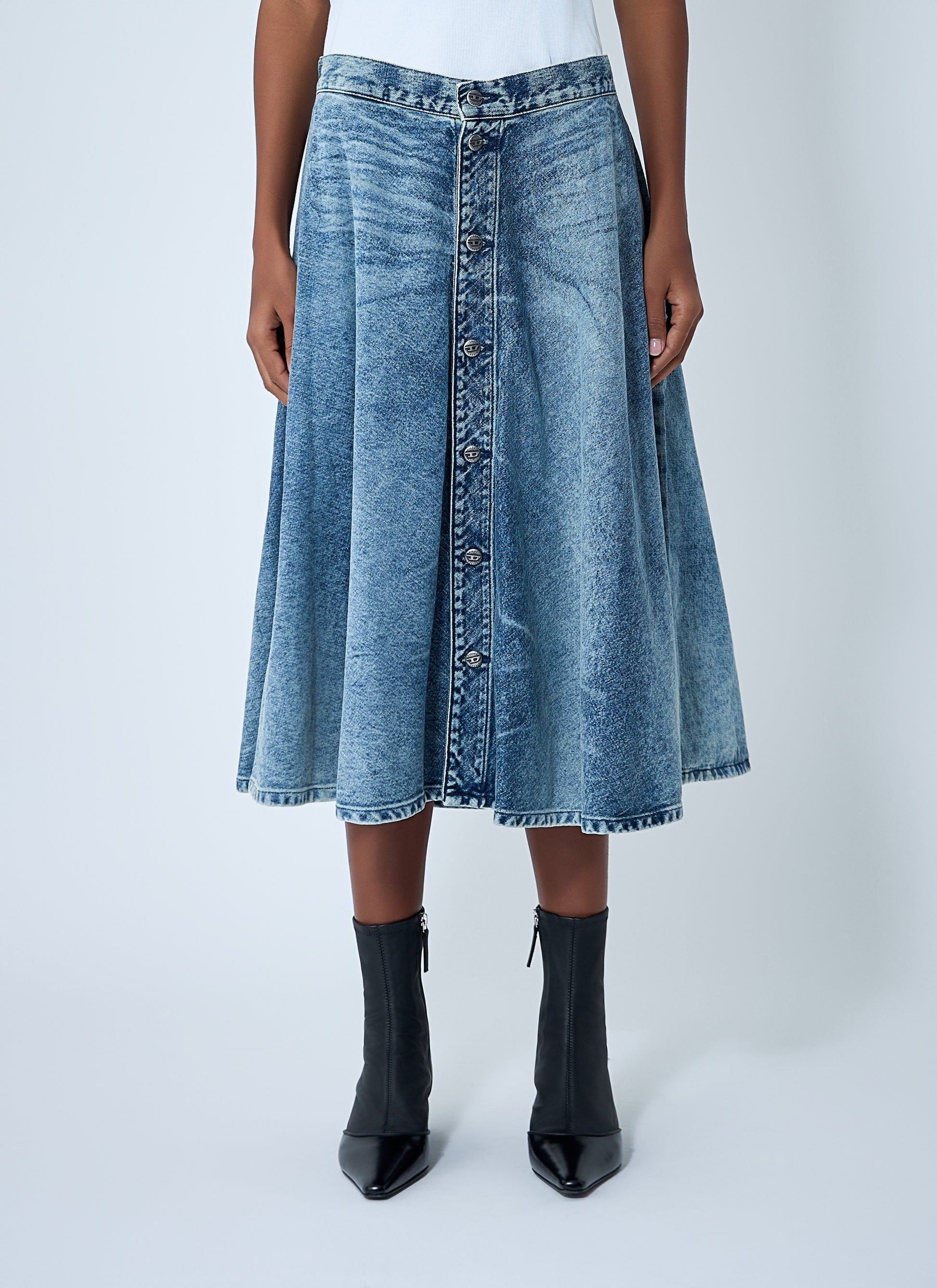 Diesel Women De-Annet-Fsh Midi Skirt DIESEL