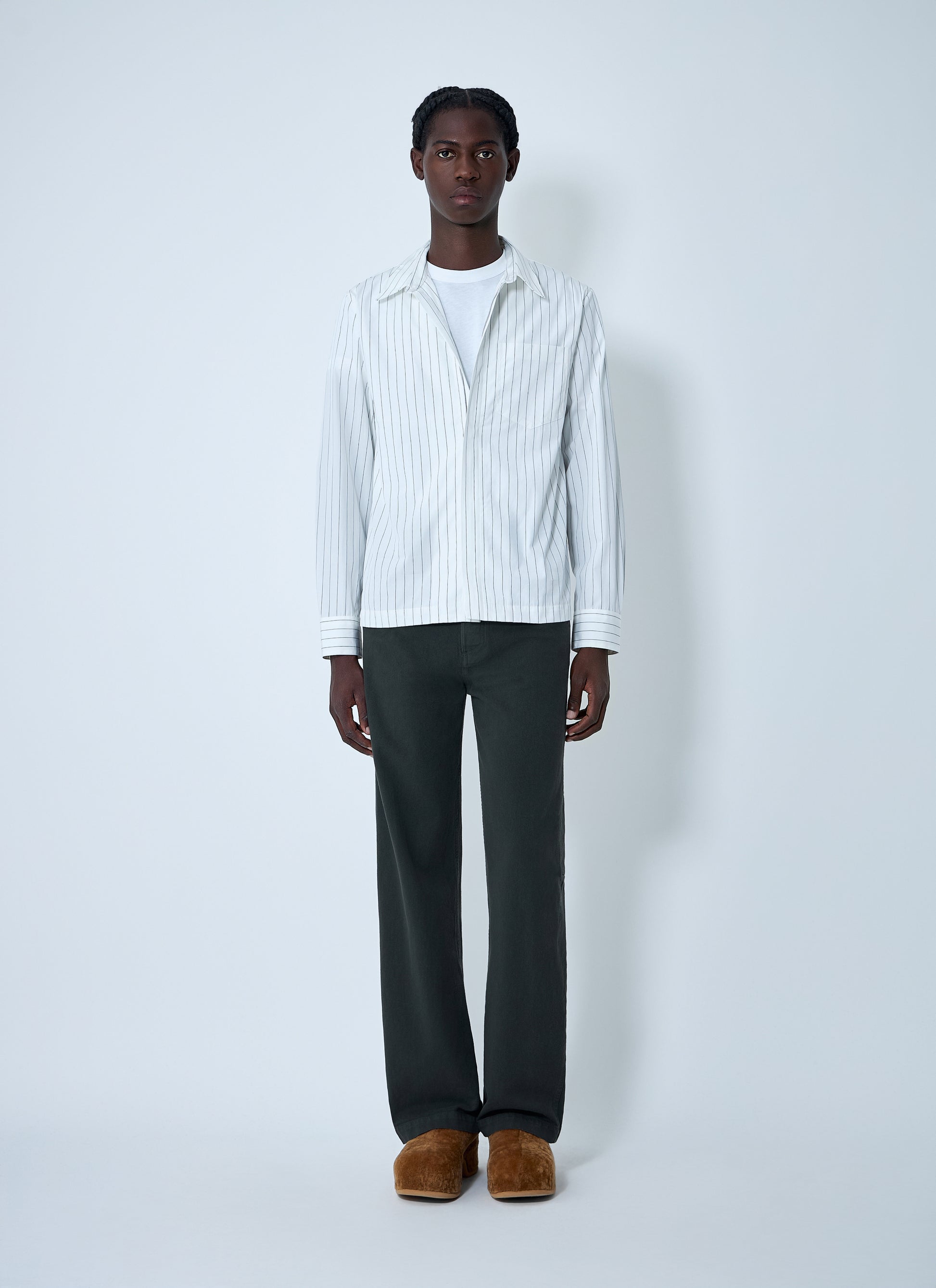 Dries Van Noten Men Stripe Button-Down Shirt DRIES VAN NOTEN