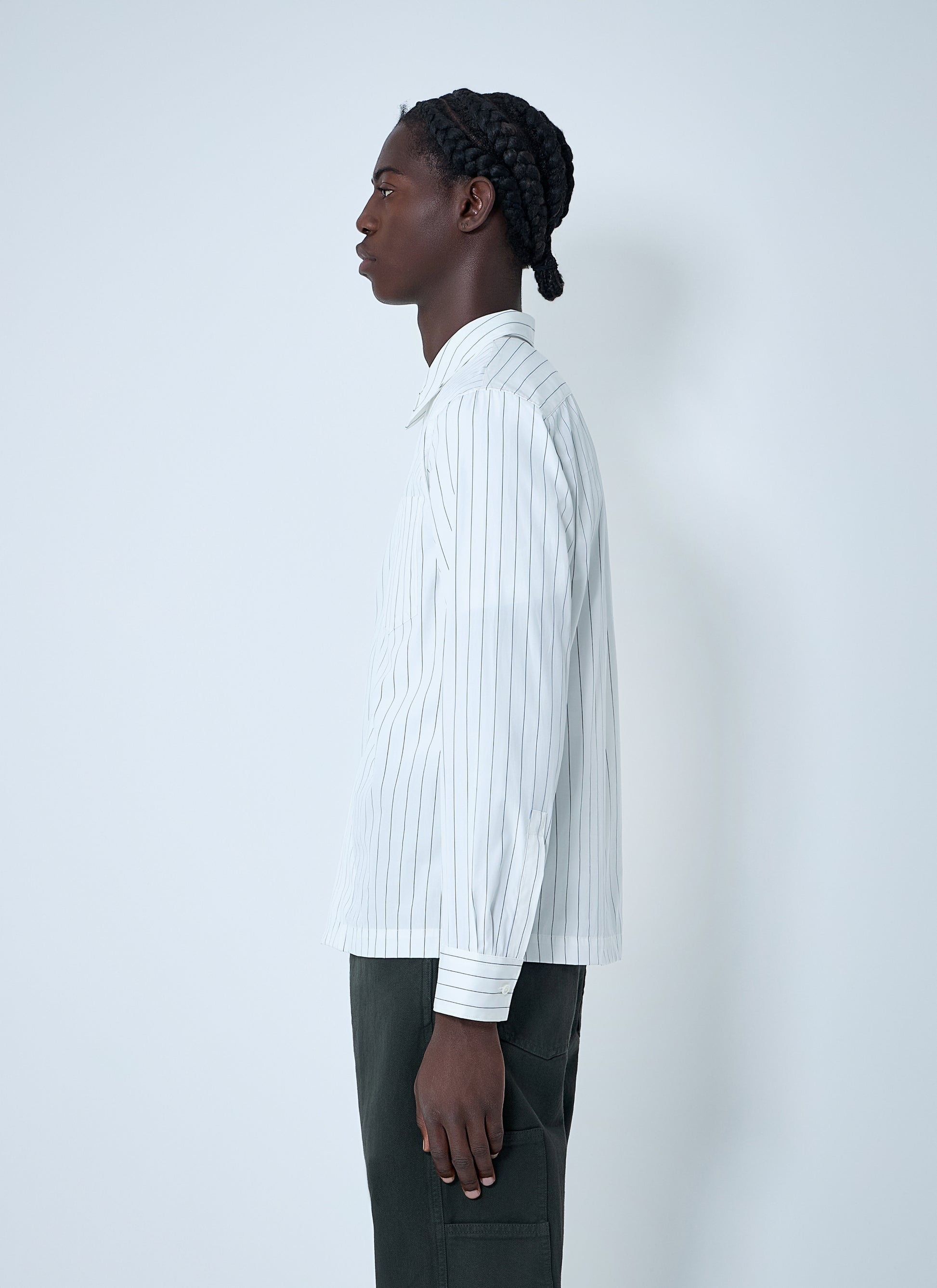 Dries Van Noten Men Stripe Button-Down Shirt DRIES VAN NOTEN