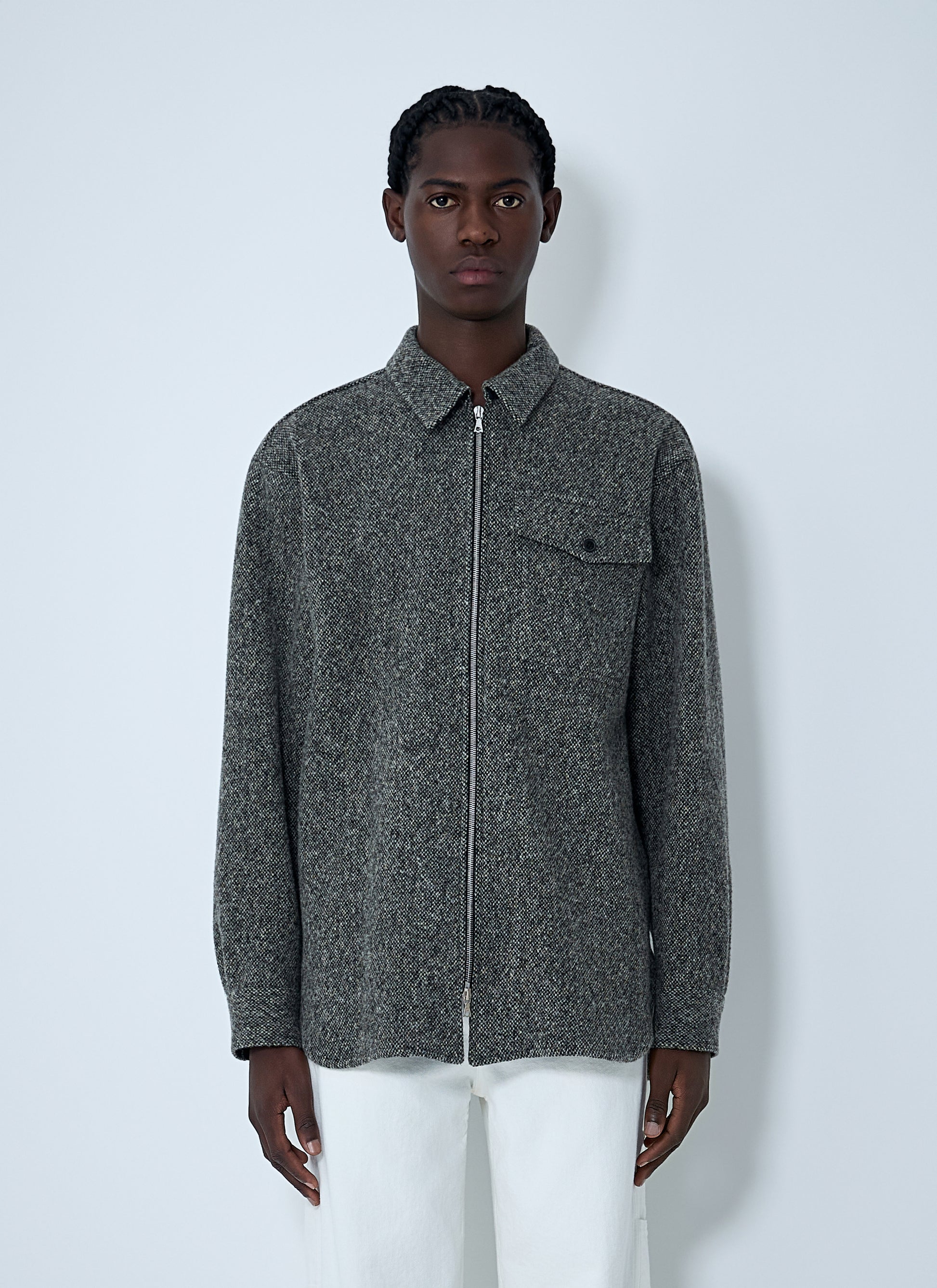 Dries Van Noten Men Herringbone Zip Jacket DRIES VAN NOTEN