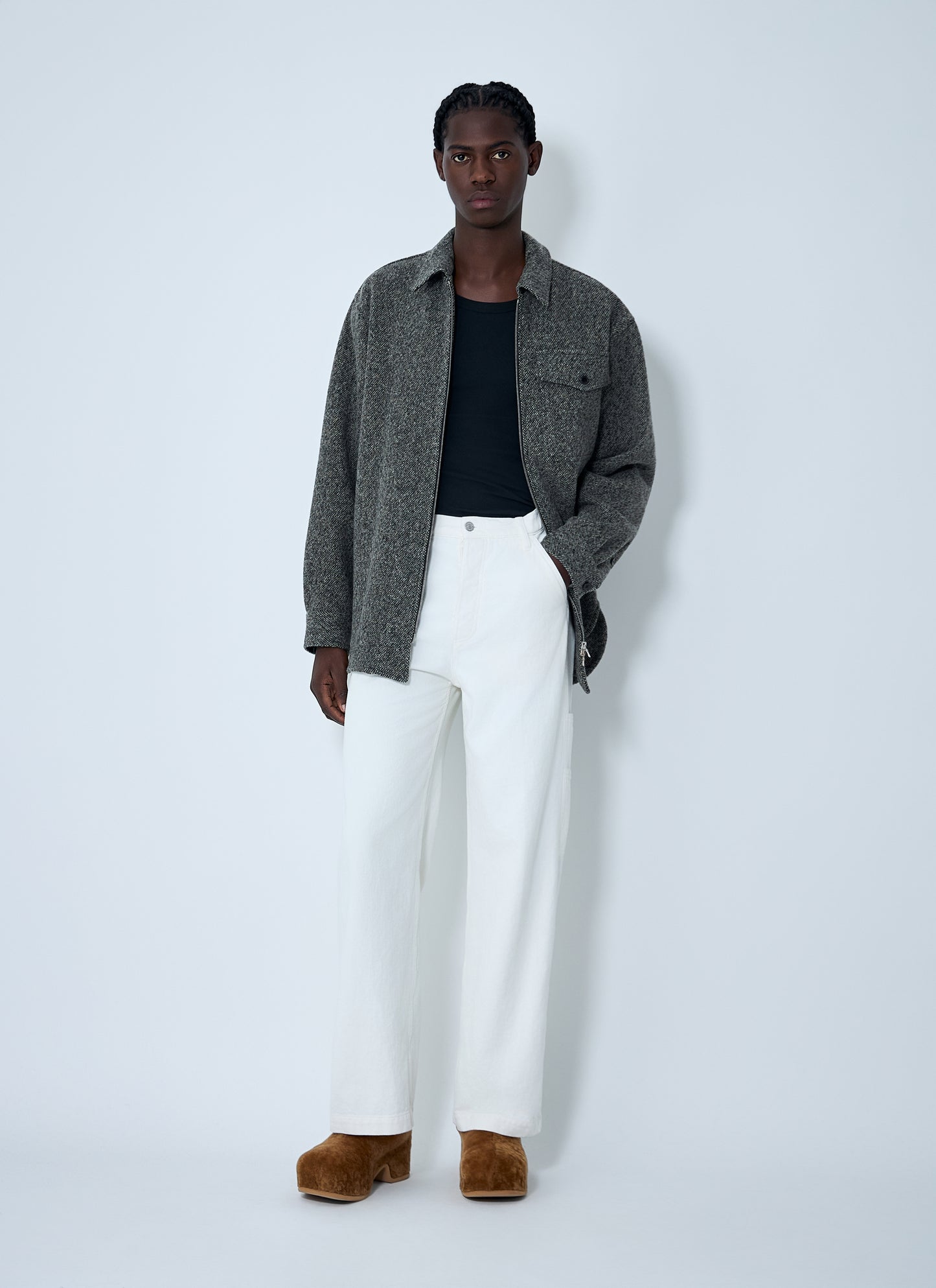 Dries Van Noten Men Herringbone Zip Jacket DRIES VAN NOTEN