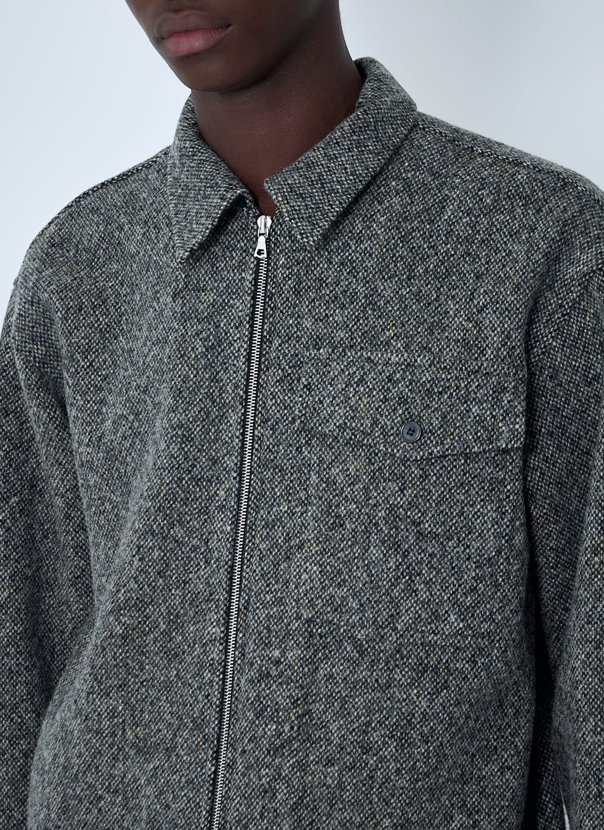 Dries Van Noten Men Herringbone Zip Jacket DRIES VAN NOTEN