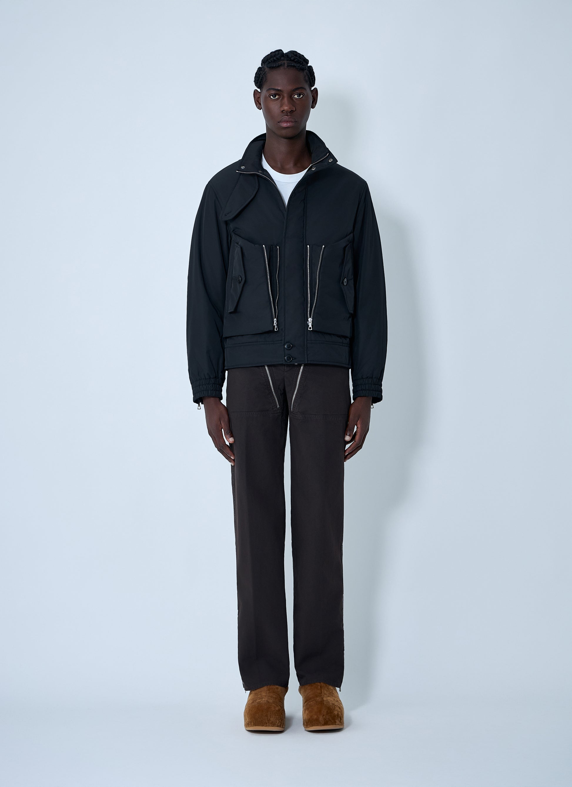 Dries Van Noten Men Zip Cotton-Twill Pants DRIES VAN NOTEN