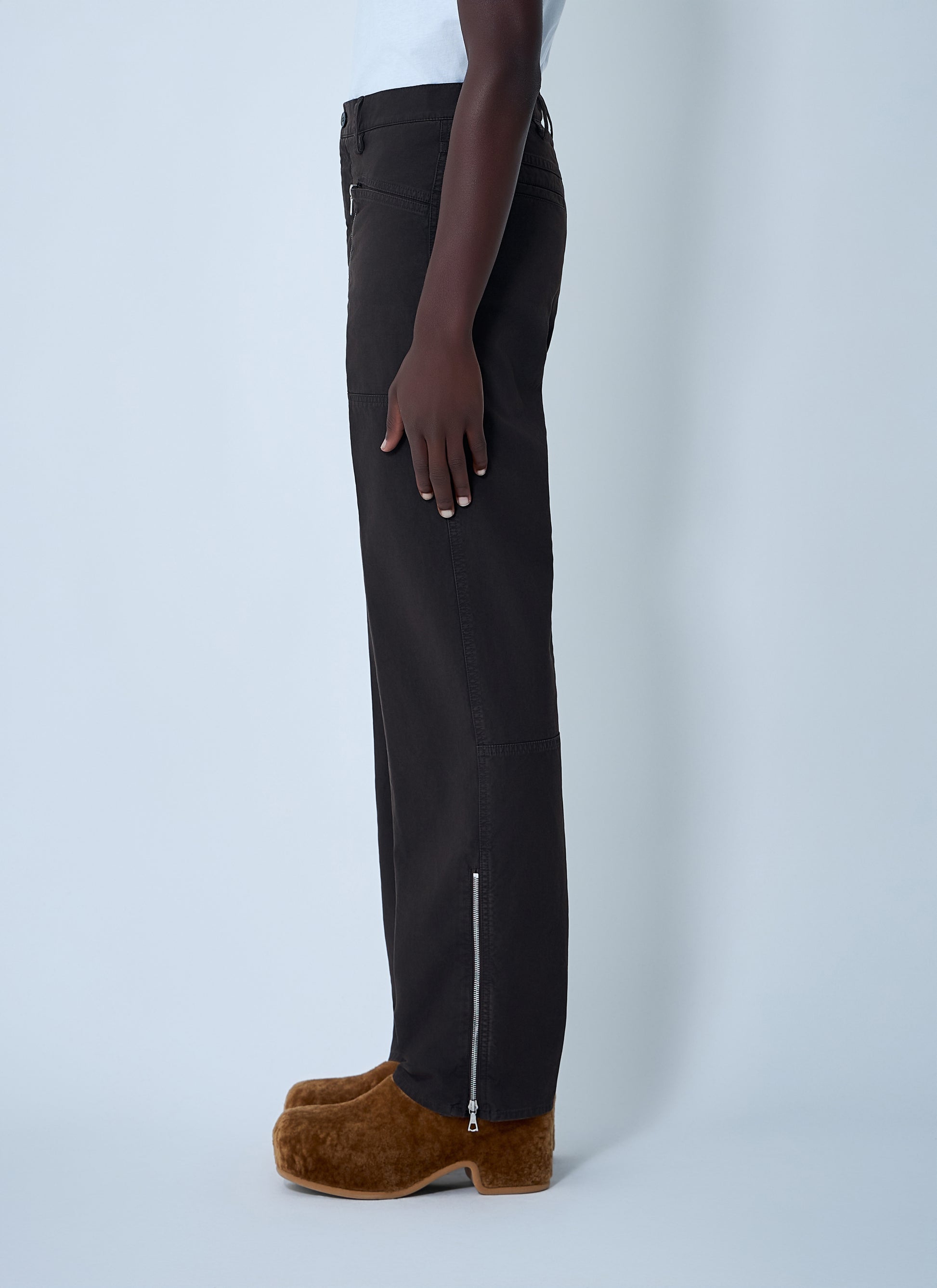 Dries Van Noten Men Zip Cotton-Twill Pants DRIES VAN NOTEN