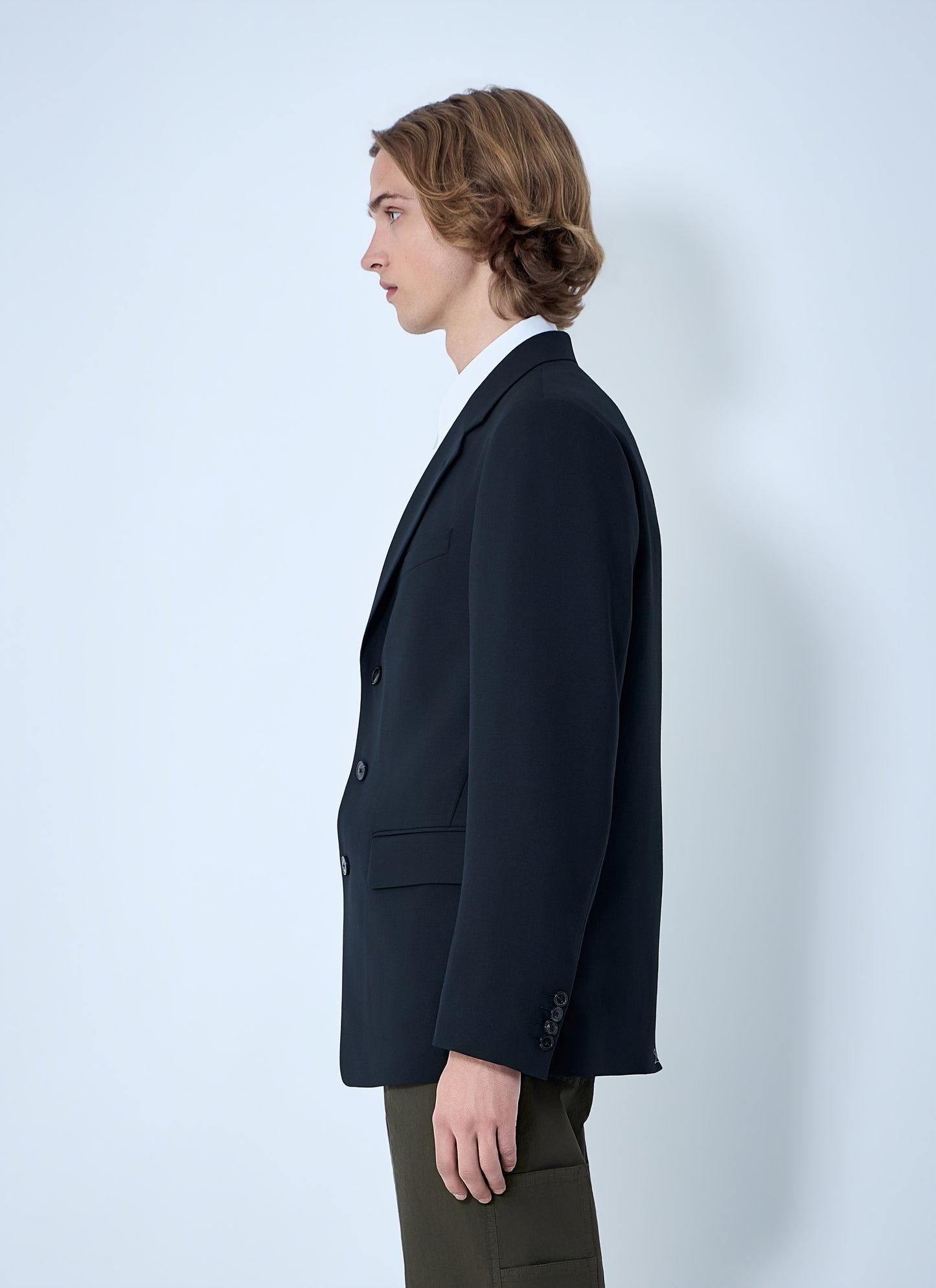 Dries Van Noten Men Single-Breasted Wool Blazer DRIES VAN NOTEN
