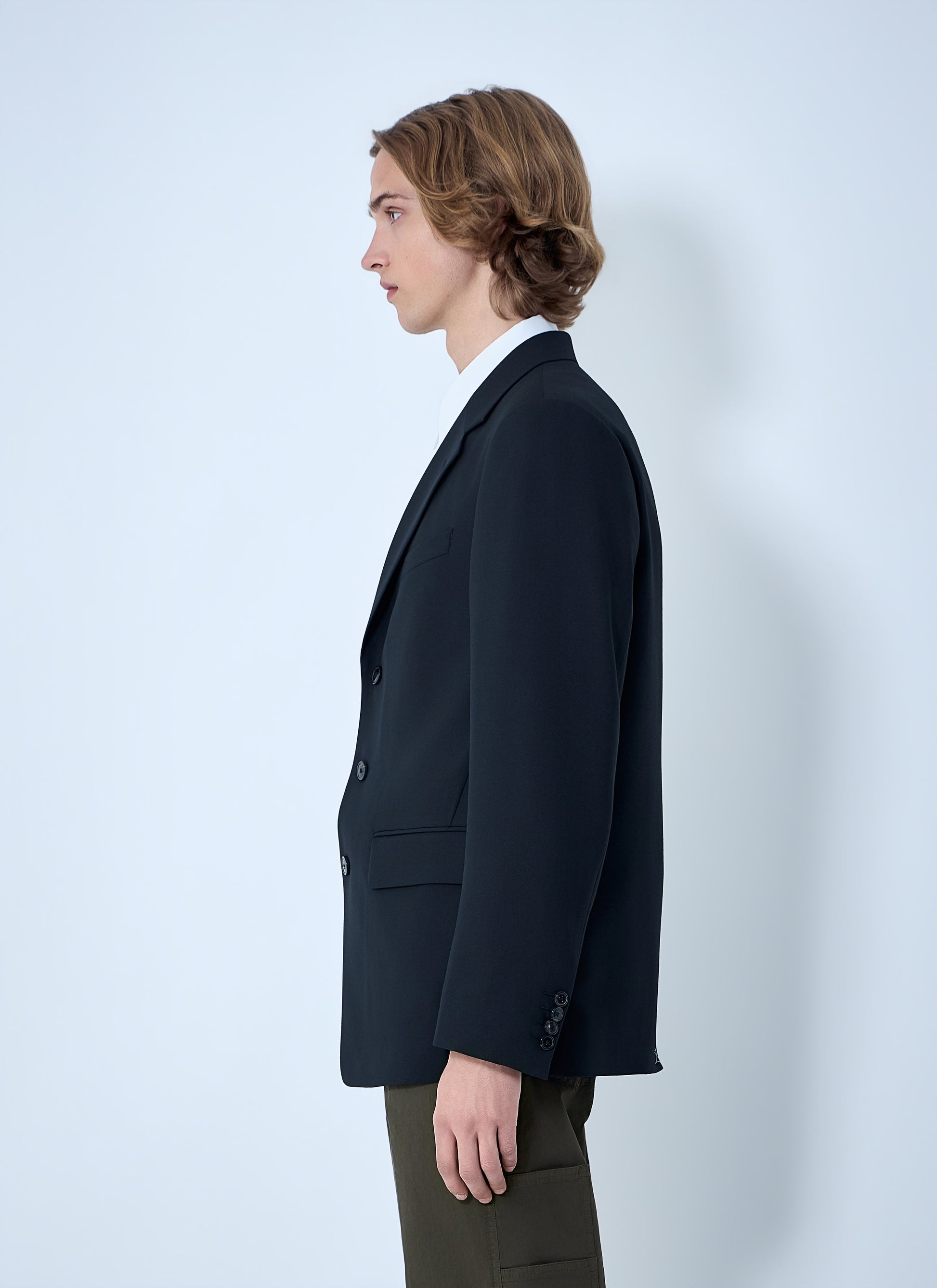 Dries Van Noten Men Single-Breasted Wool Blazer DRIES VAN NOTEN