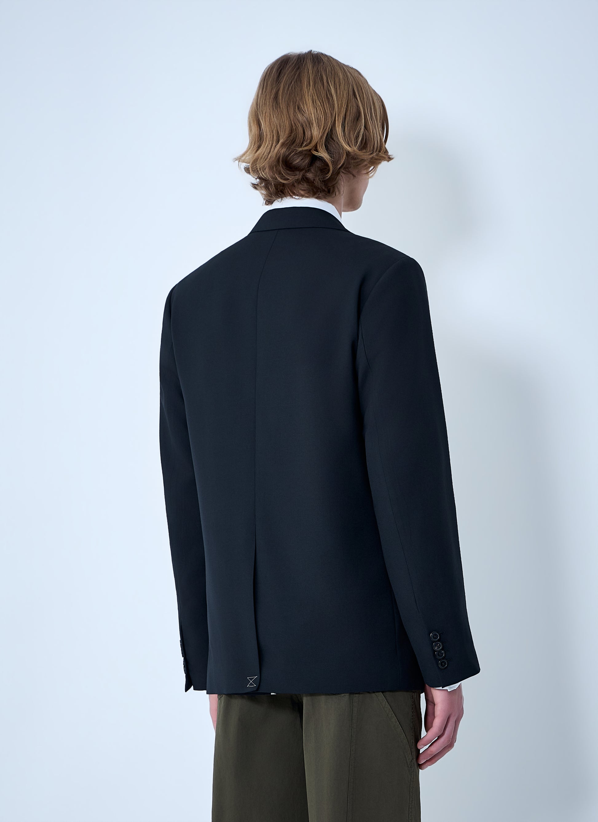 Dries Van Noten Men Single-Breasted Wool Blazer DRIES VAN NOTEN