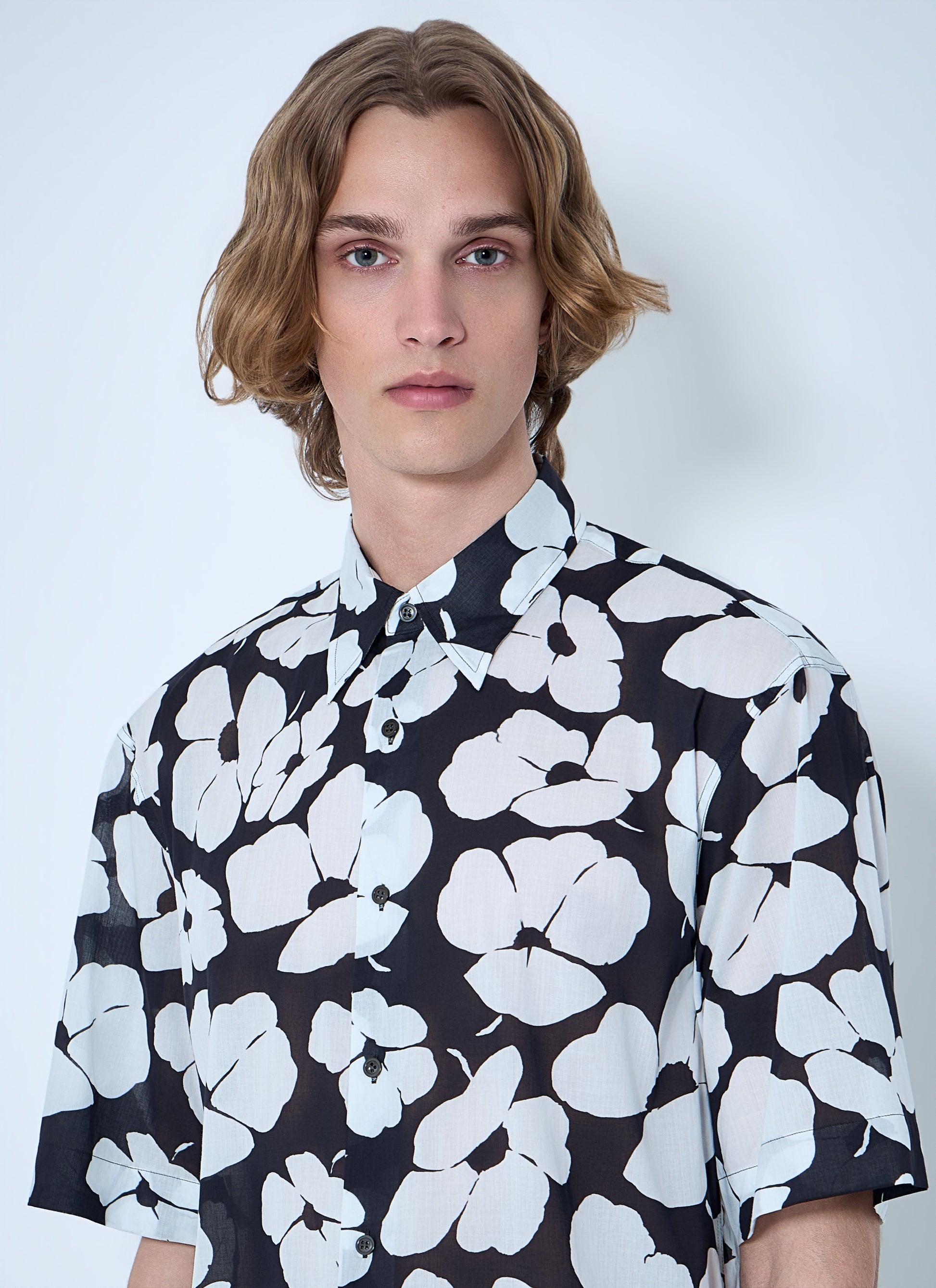 Dries Van Noten Men Floral Short-Sleeve Shirt DRIES VAN NOTEN