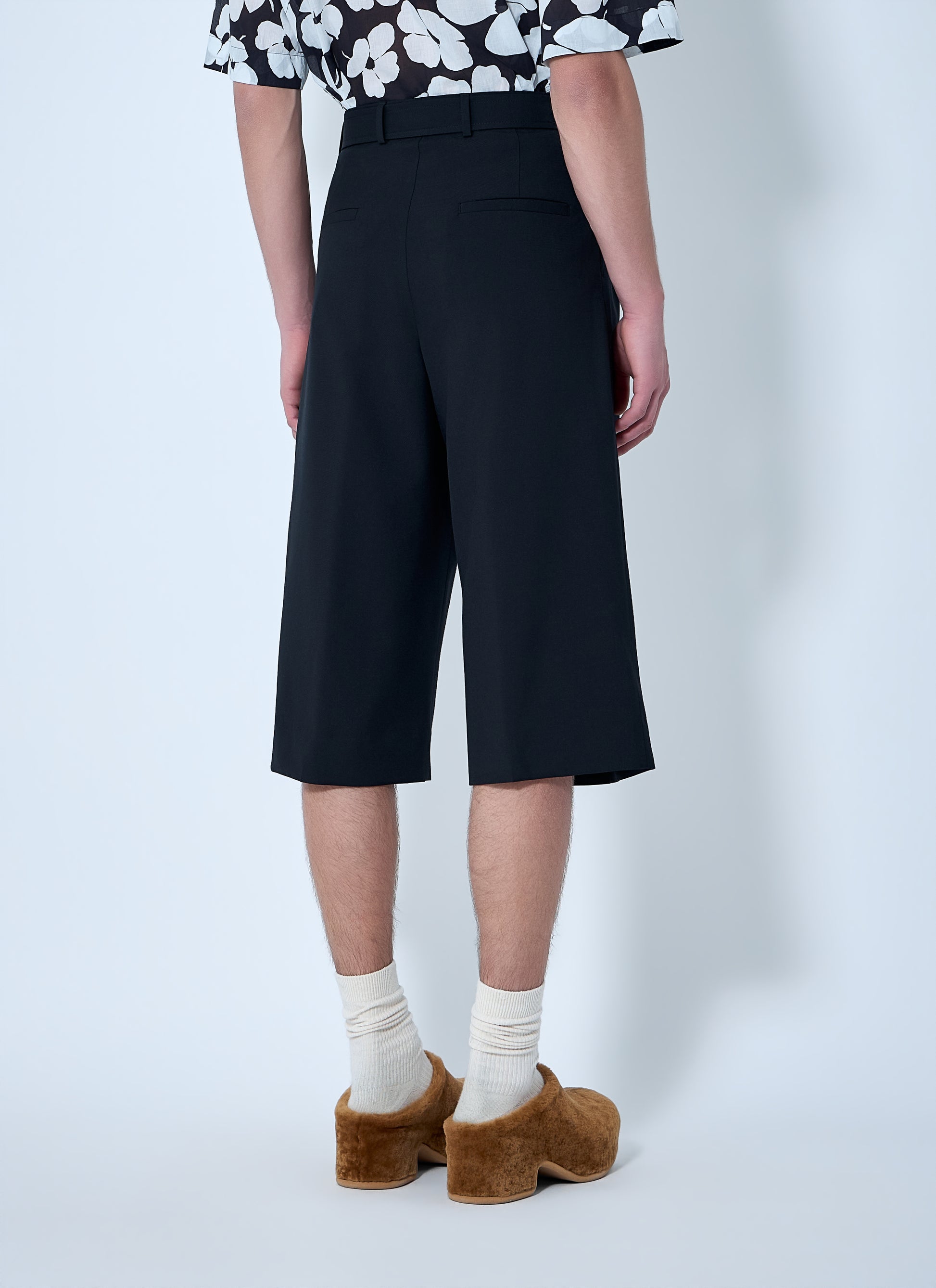 Dries Van Noten Men Pleated Wool Knee-Length Trousers DRIES VAN NOTEN