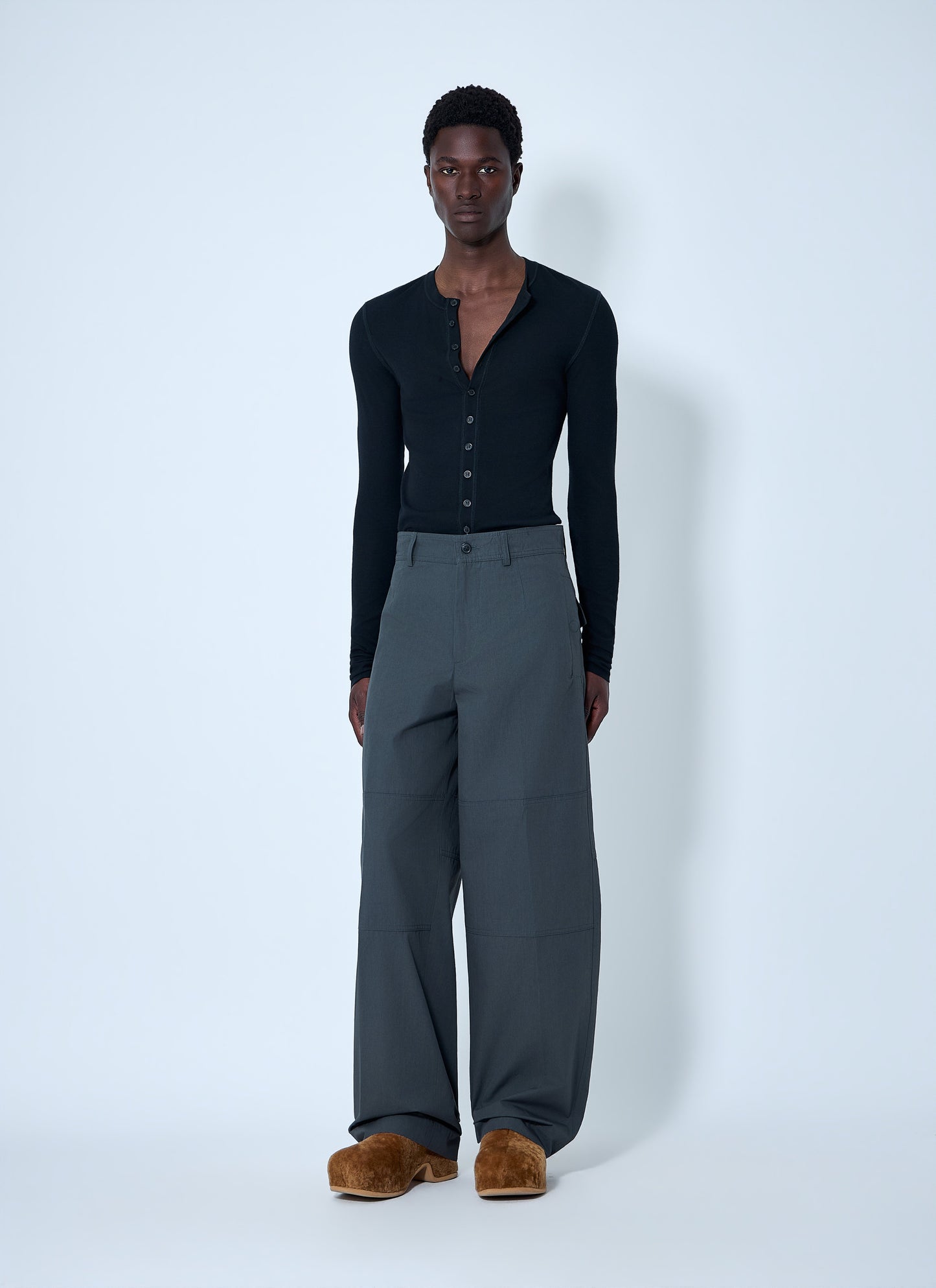 Dries Van Noten Men Wide-Leg High-Rise Trousers DRIES VAN NOTEN