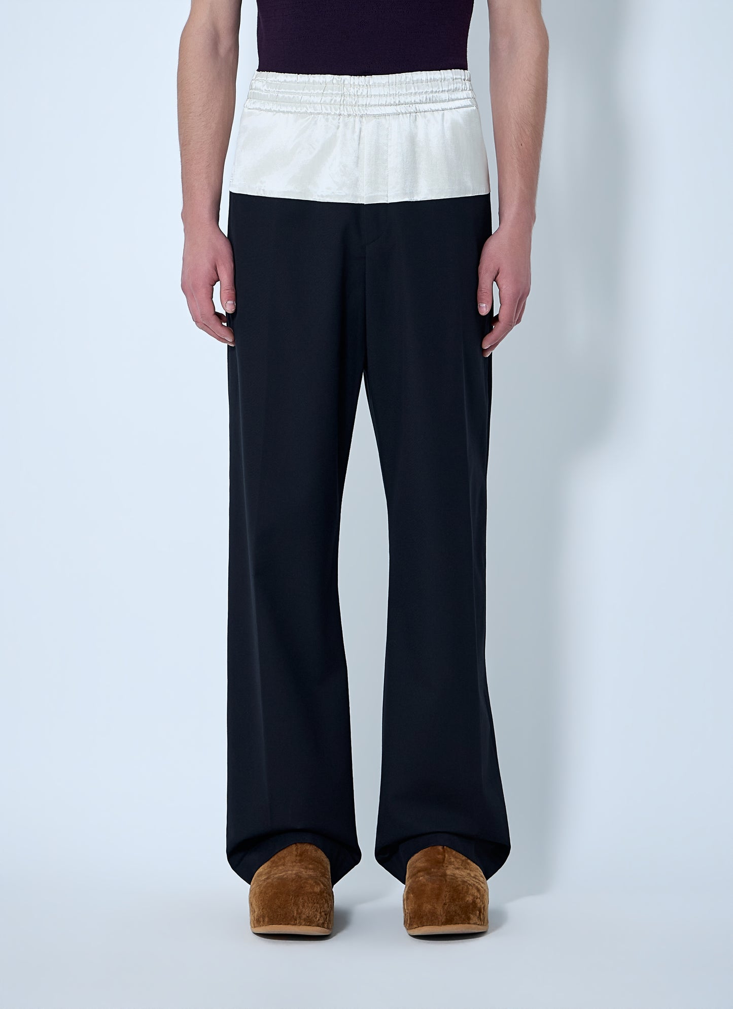 Dries Van Noten Men Drawstring Wide-Leg Trousers DRIES VAN NOTEN