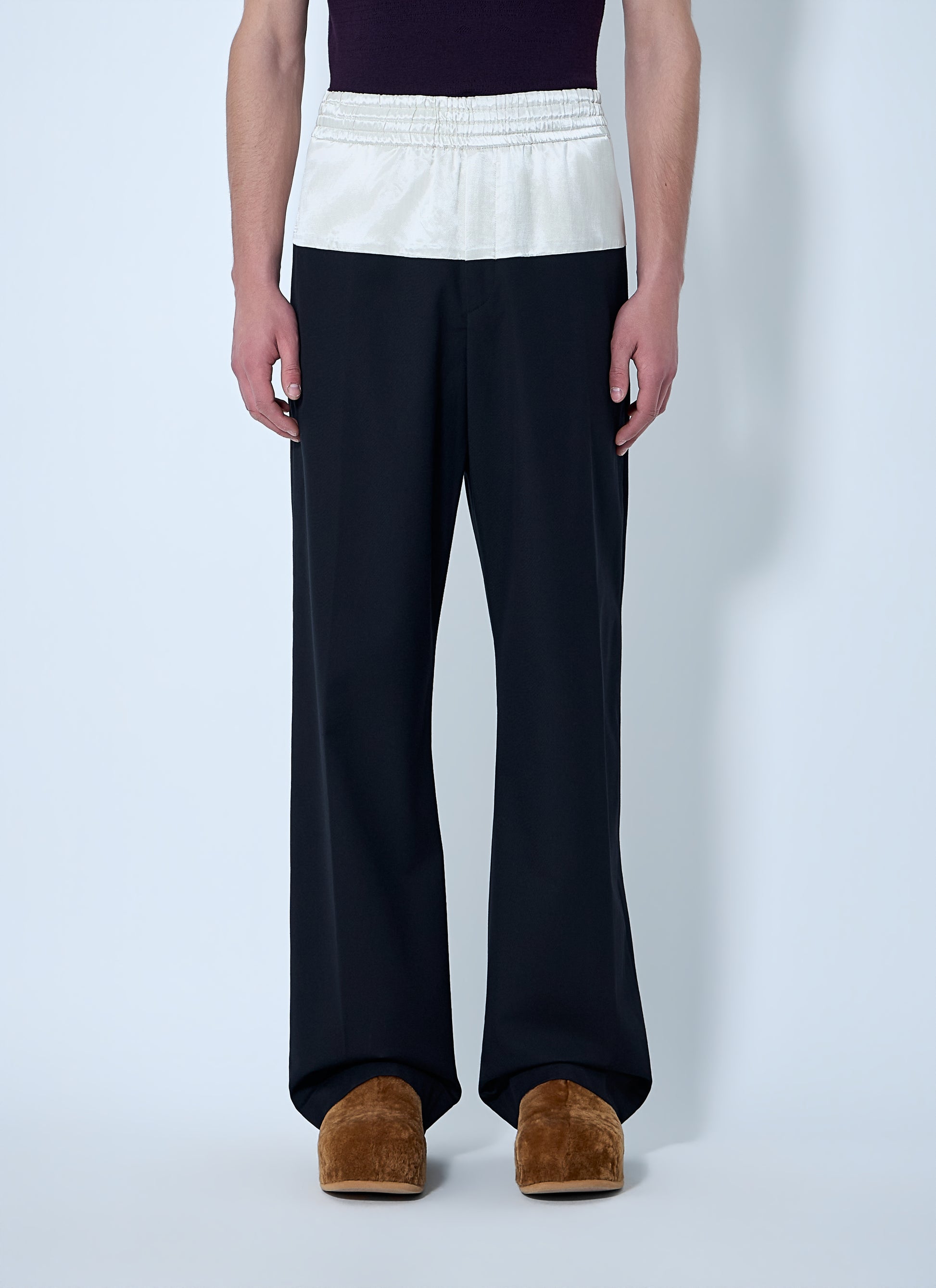 Dries Van Noten Men Drawstring Wide-Leg Trousers DRIES VAN NOTEN