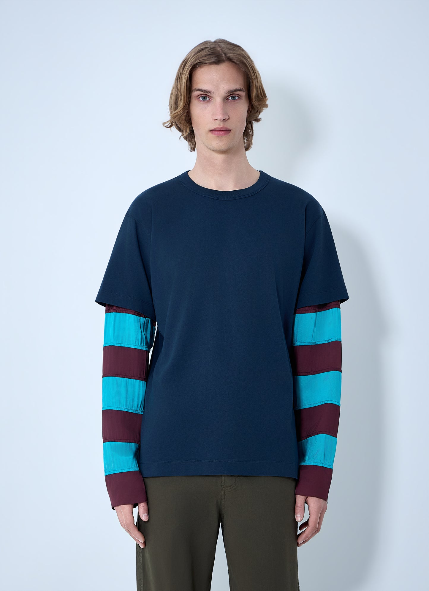 Dries Van Noten Men Contras Sleeves T-Shirt DRIES VAN NOTEN