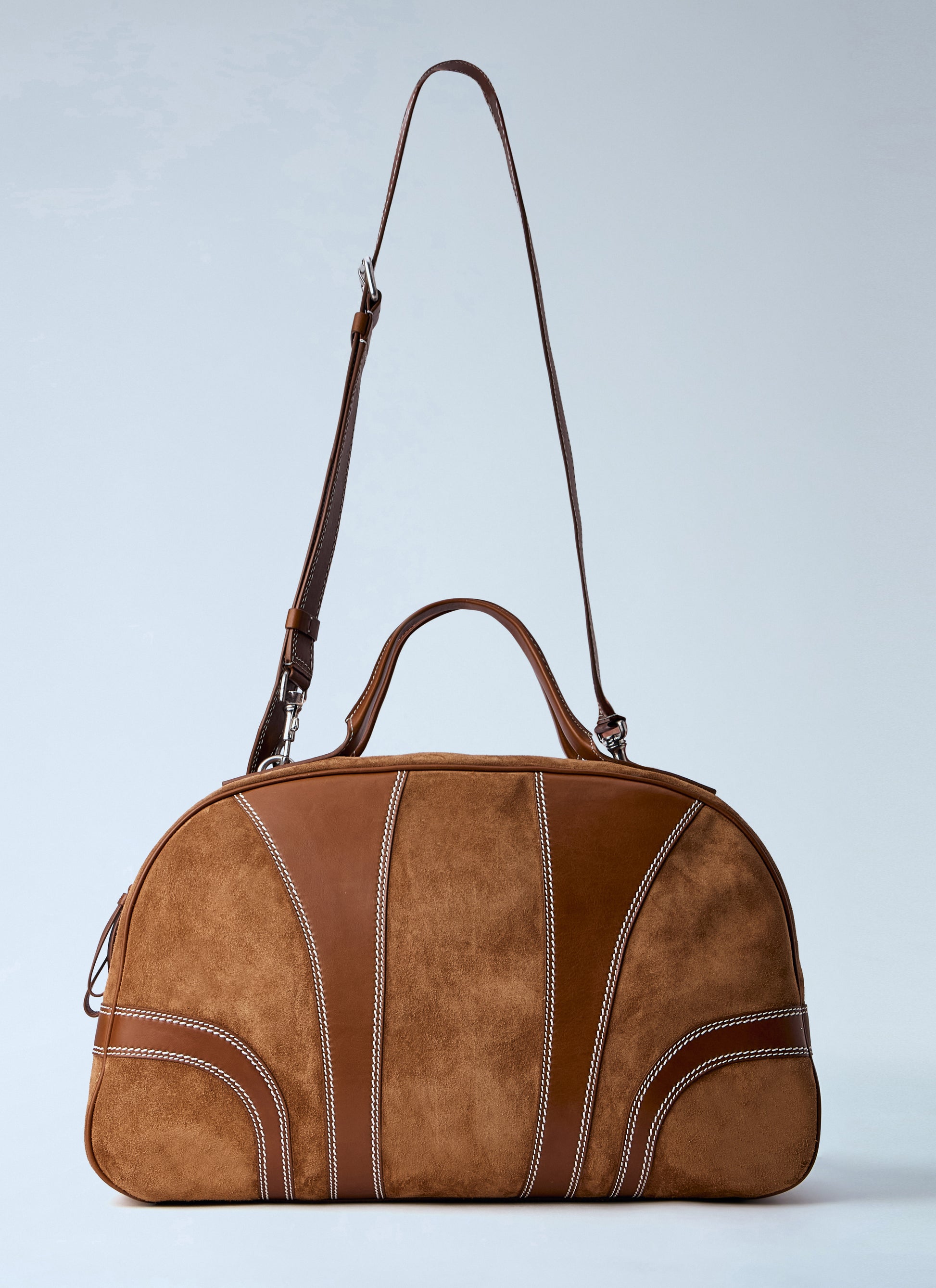 Dries Van Noten Men Leather-Trimmed Suede Duffel Bag DRIES VAN NOTEN