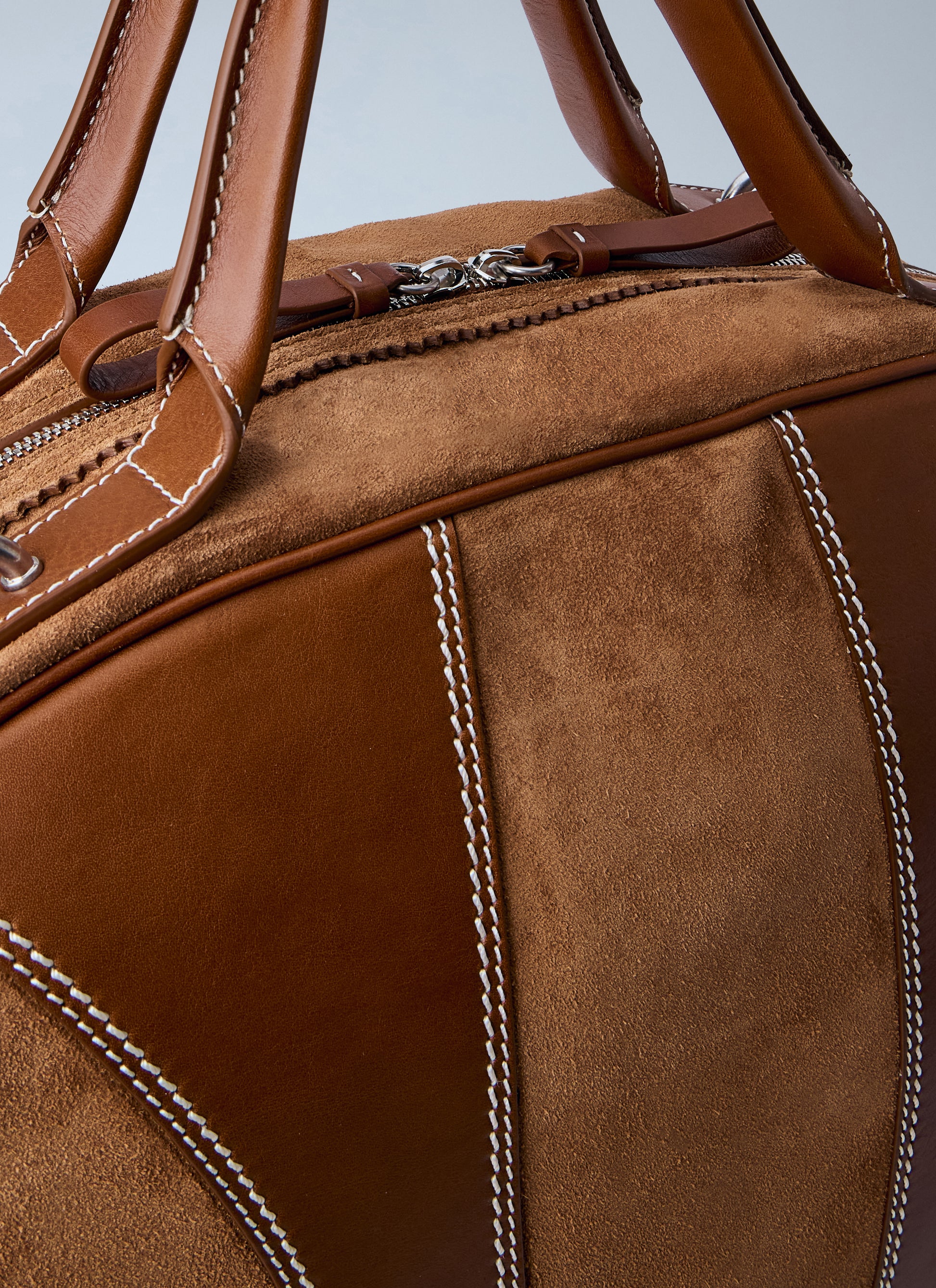 Dries Van Noten Men Leather-Trimmed Suede Duffel Bag DRIES VAN NOTEN