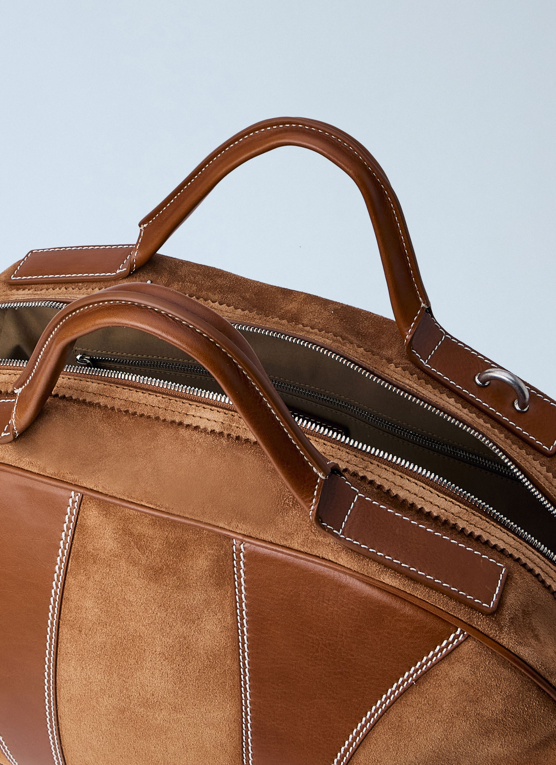 Dries Van Noten Men Leather-Trimmed Suede Duffel Bag DRIES VAN NOTEN