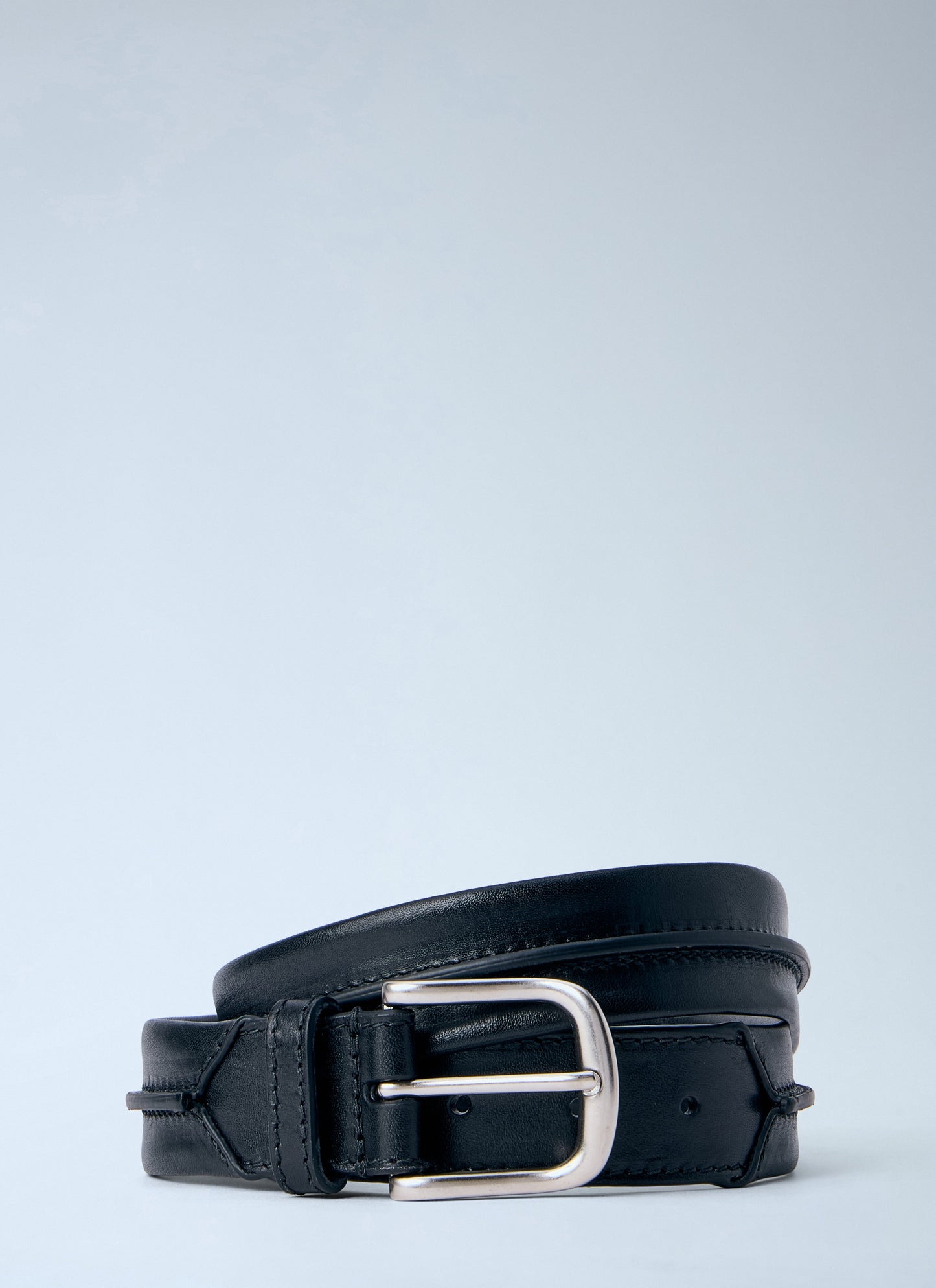 Dries Van Noten Men Embossead Seam Leather Belt DRIES VAN NOTEN