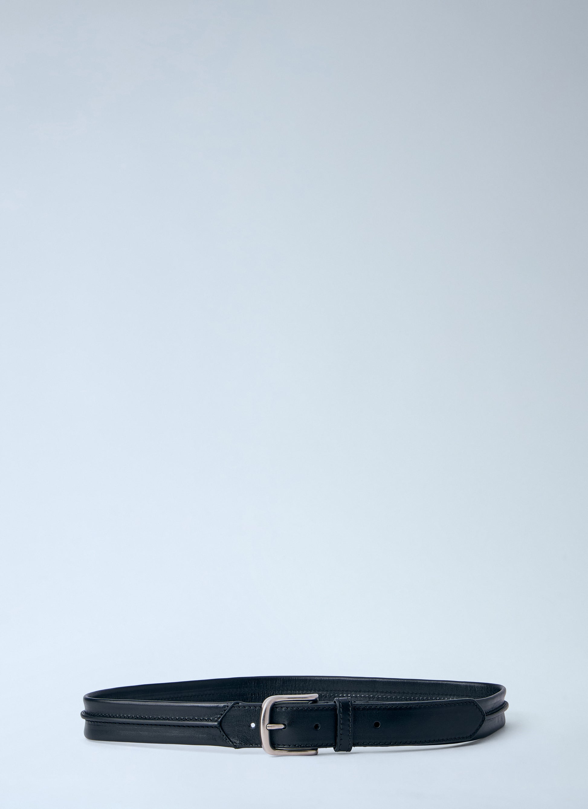 Dries Van Noten Men Embossead Seam Leather Belt DRIES VAN NOTEN