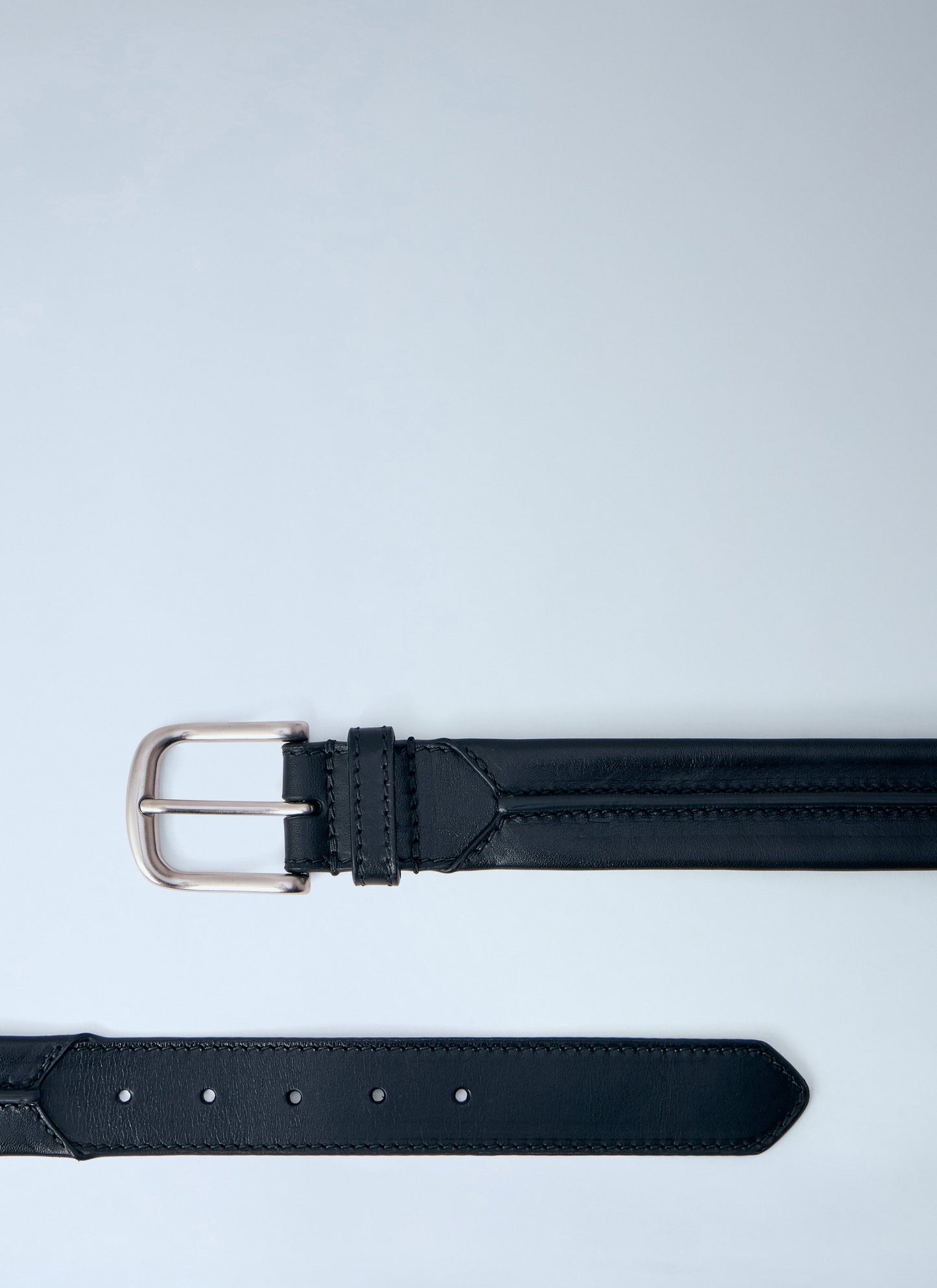 Dries Van Noten Men Embossead Seam Leather Belt DRIES VAN NOTEN