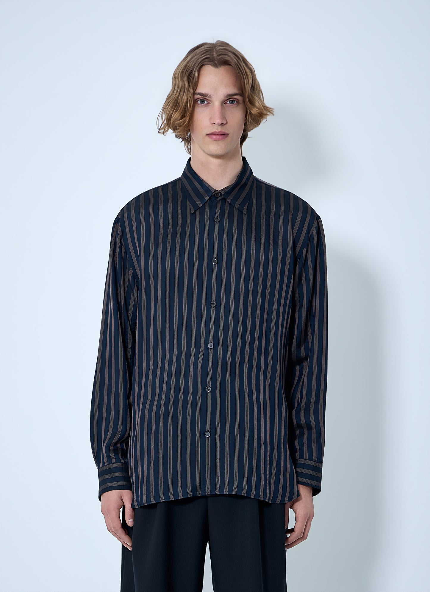 Dries Van Noten Men Striped Button-Down Shirt DRIES VAN NOTEN