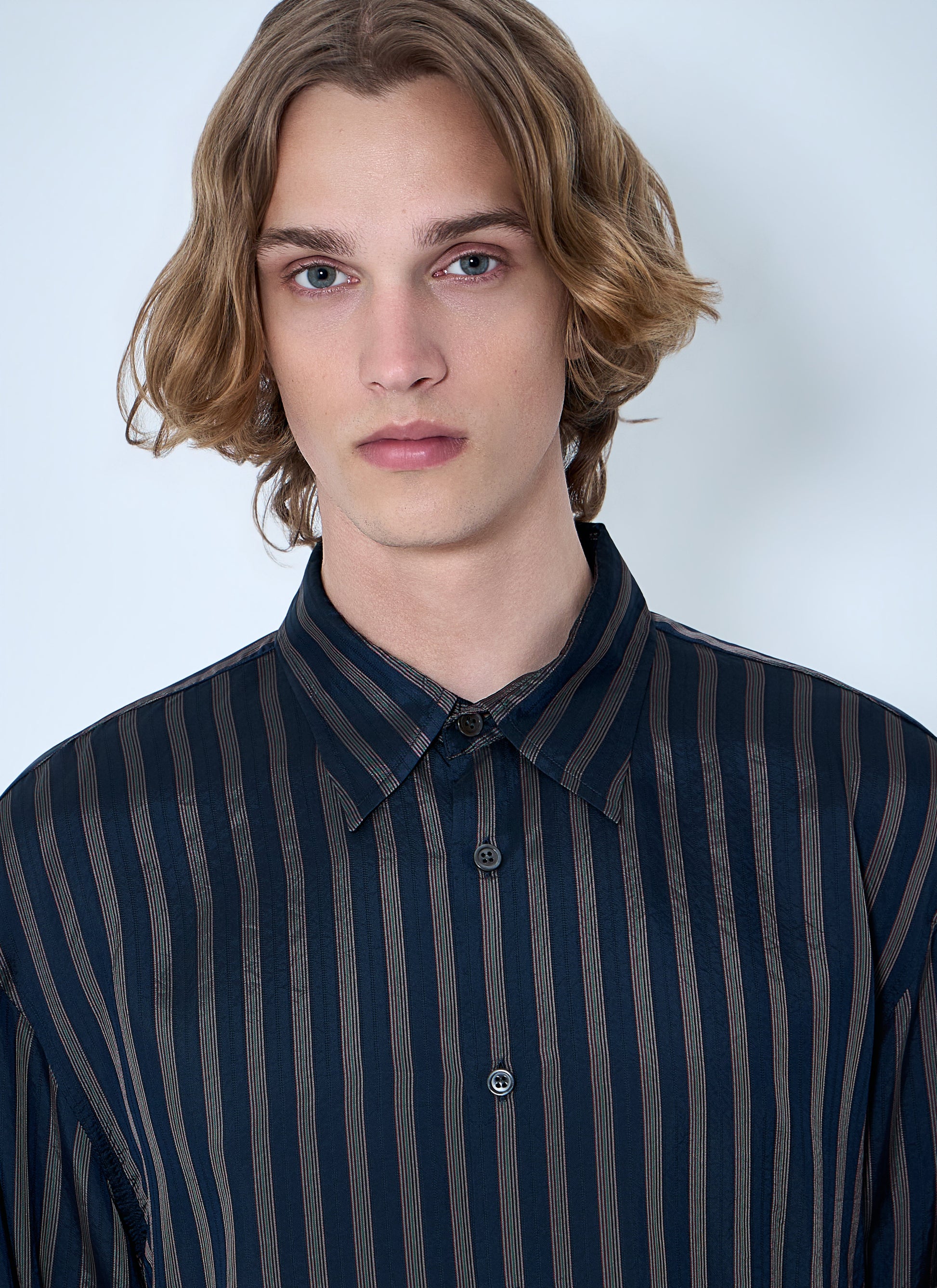 Dries Van Noten Men Striped Button-Down Shirt DRIES VAN NOTEN