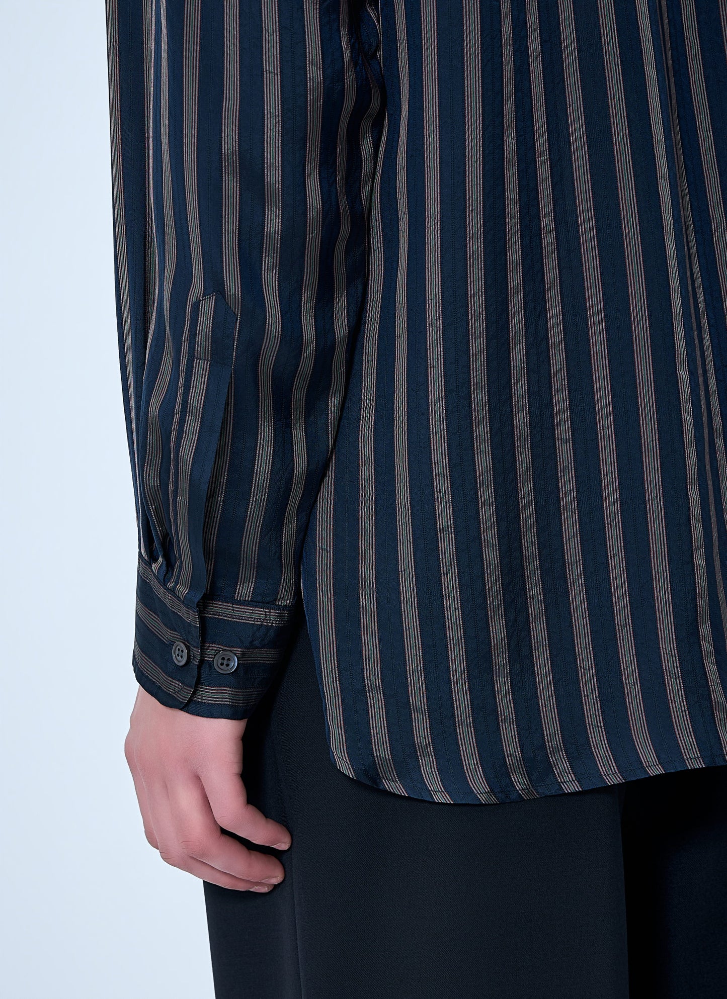 Dries Van Noten Men Striped Button-Down Shirt DRIES VAN NOTEN