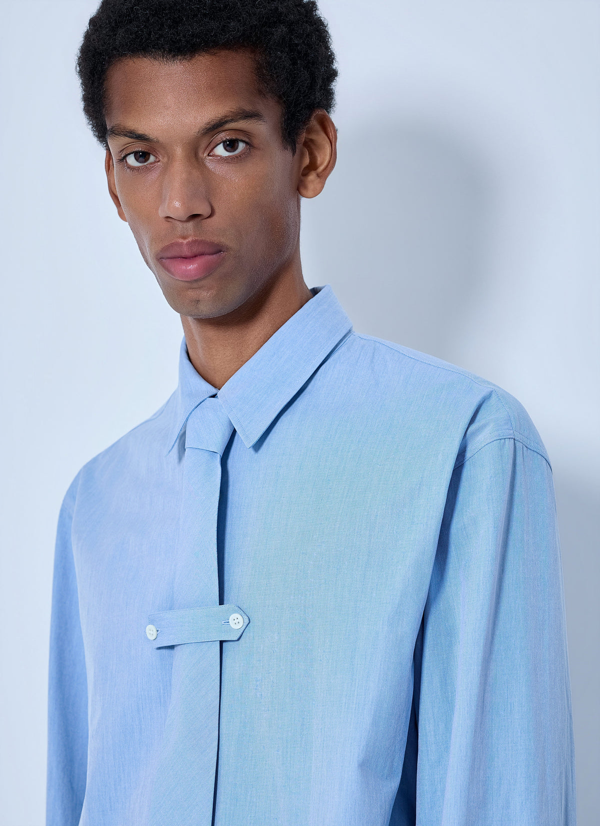 Dries Van Noten Men Cilian Classic Cotton Shirt With Tie DRIES VAN NOTEN